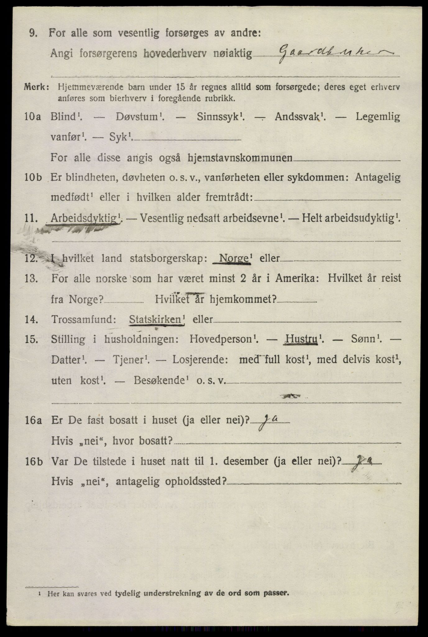 SAST, Folketelling 1920 for 1121 Time herred, 1920, s. 3928