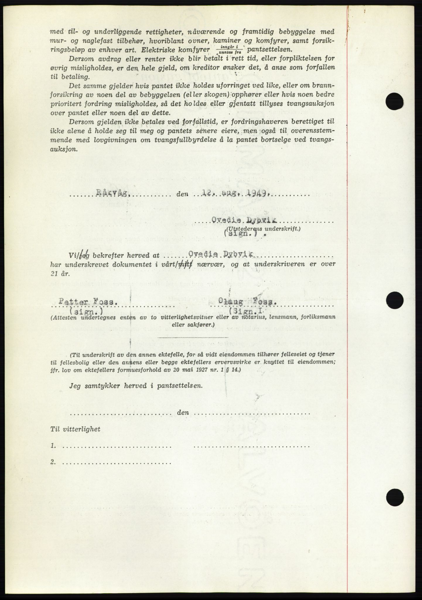 Fosen sorenskriveri, AV/SAT-A-1107/1/2/2C: Pantebok nr. B, 1948-1950, Dagboknr: 1470/1949