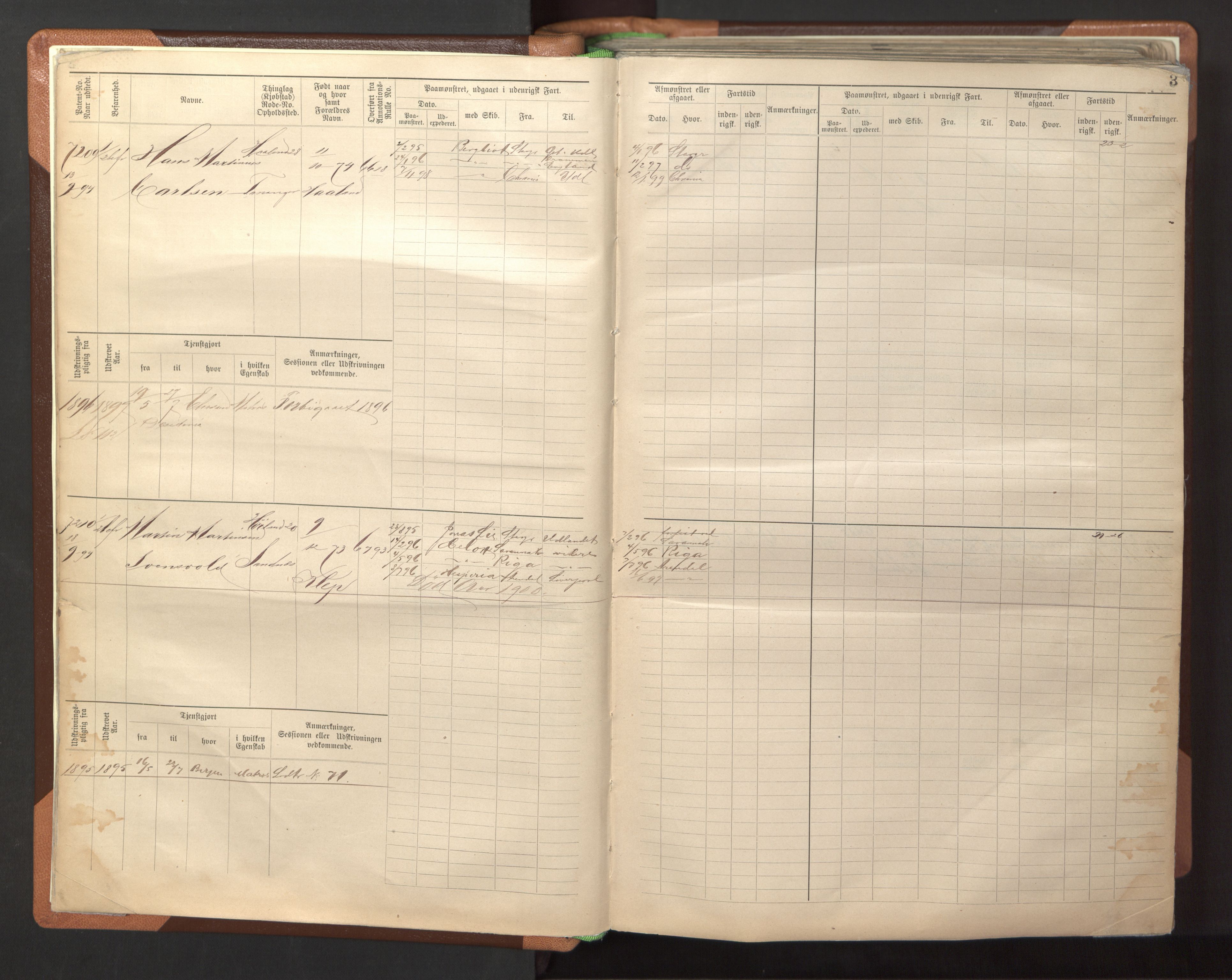 Stavanger sjømannskontor, AV/SAST-A-102006/F/Fb/Fbb/L0022: Sjøfartshovedrulle patnentnr. 7205-8160 (dublett), 1894, s. 6