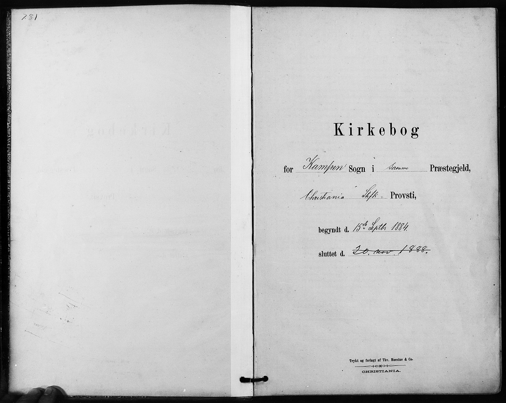 Kampen prestekontor Kirkebøker, AV/SAO-A-10853/F/Fa/L0004: Ministerialbok nr. I 4, 1885-1892