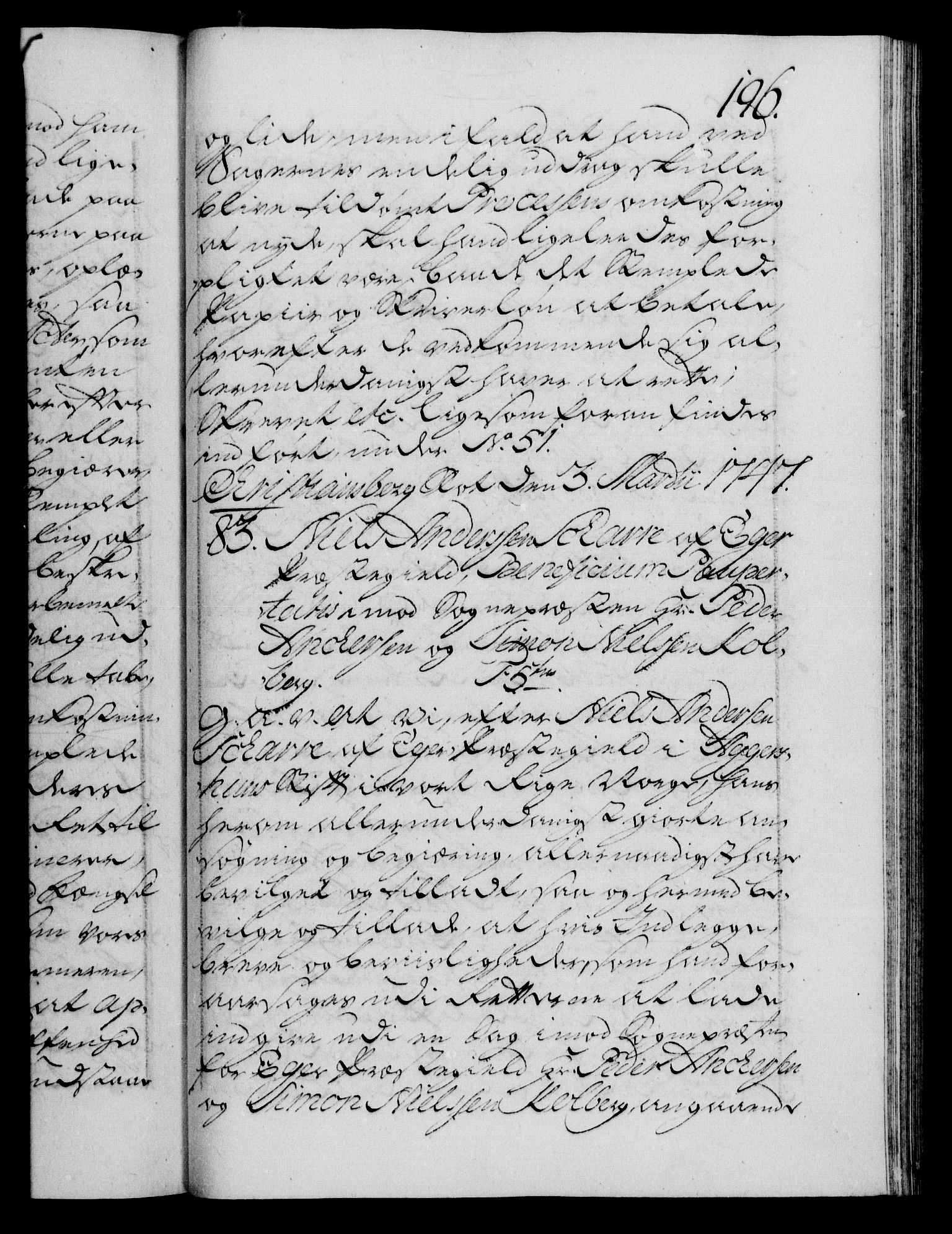 Danske Kanselli 1572-1799, RA/EA-3023/F/Fc/Fca/Fcaa/L0035: Norske registre, 1746-1748, s. 196a