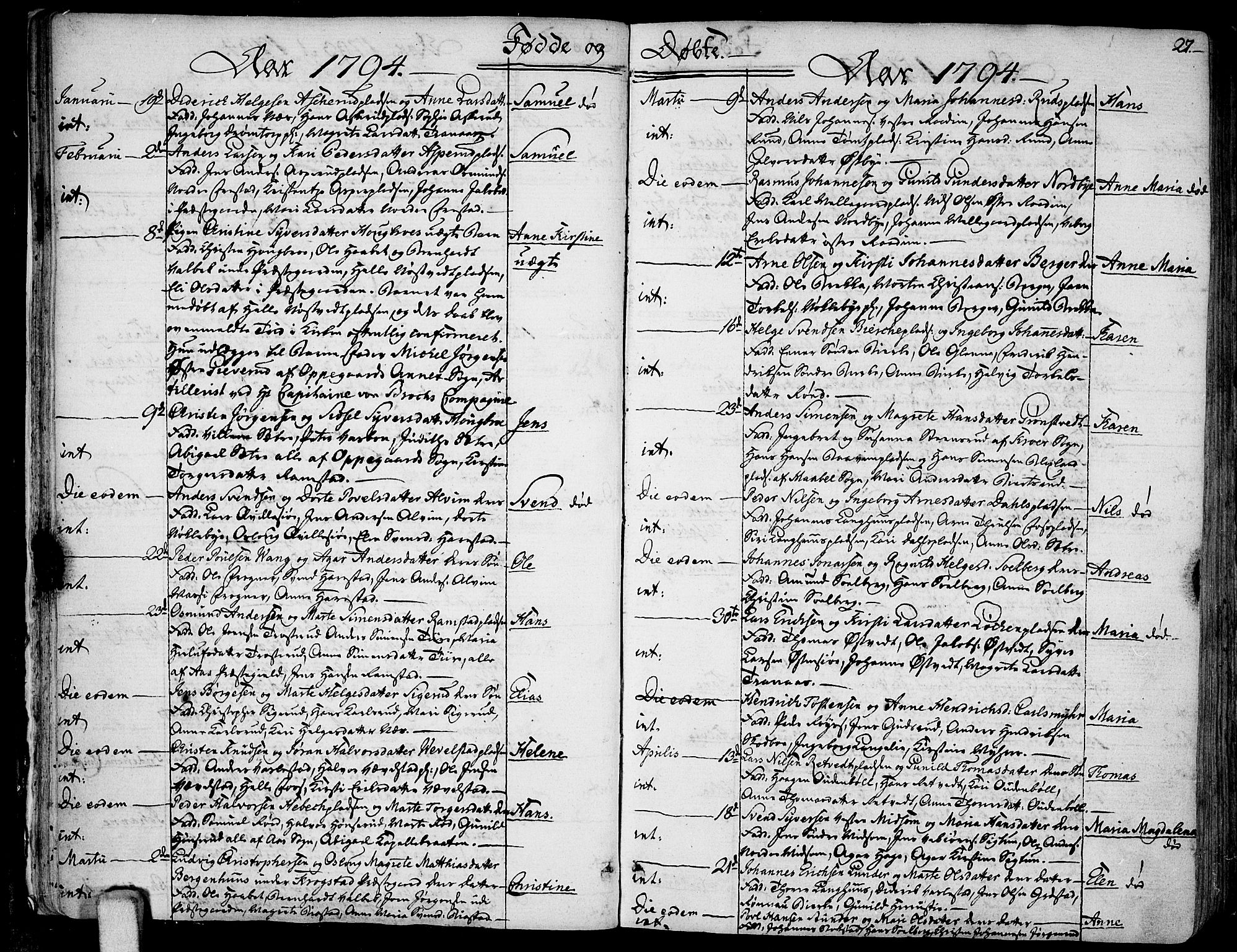 Kråkstad prestekontor Kirkebøker, SAO/A-10125a/F/Fa/L0002: Ministerialbok nr. I 2, 1786-1814, s. 27