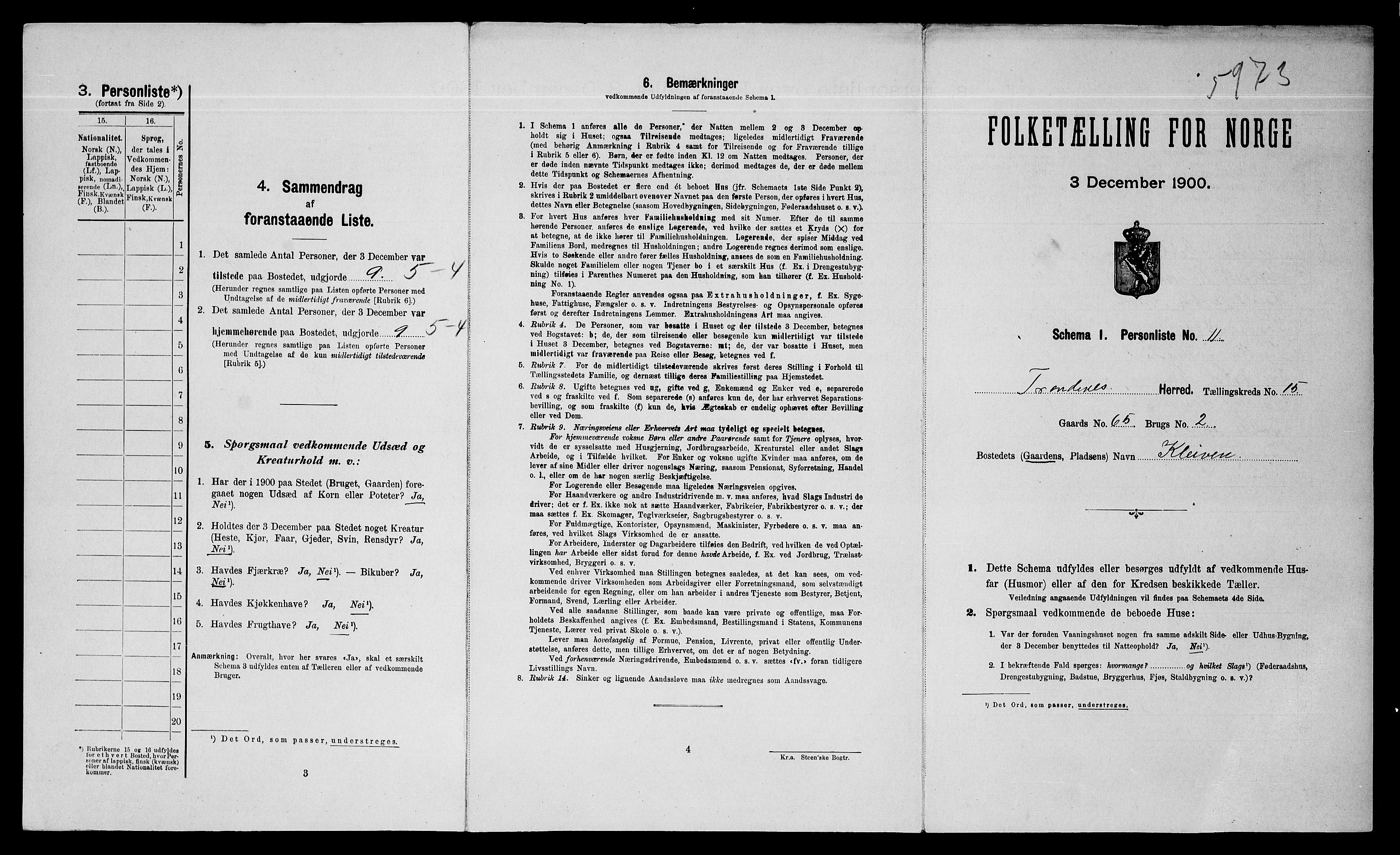 SATØ, Folketelling 1900 for 1914 Trondenes herred, 1900, s. 1917