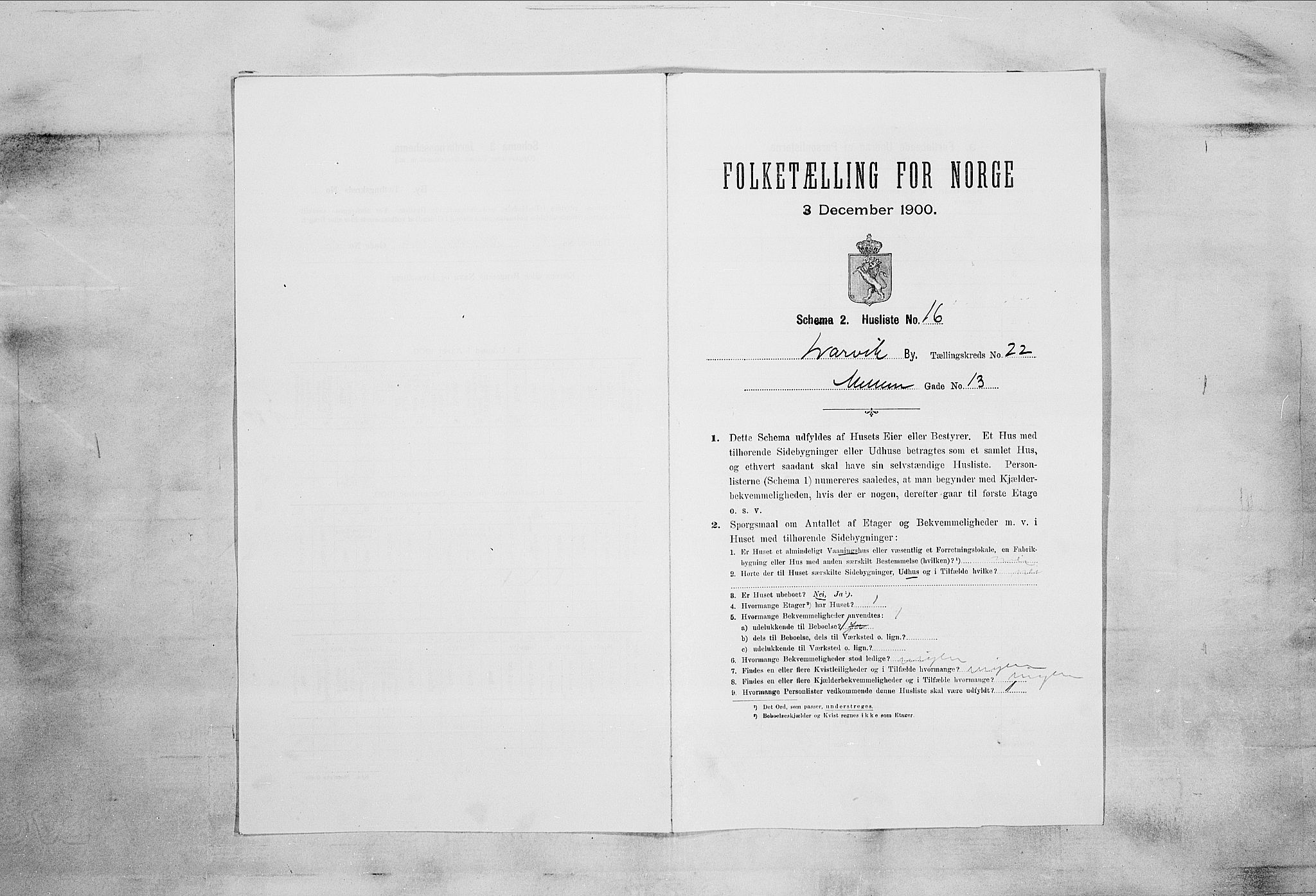 RA, Folketelling 1900 for 0707 Larvik kjøpstad, 1900, s. 2232