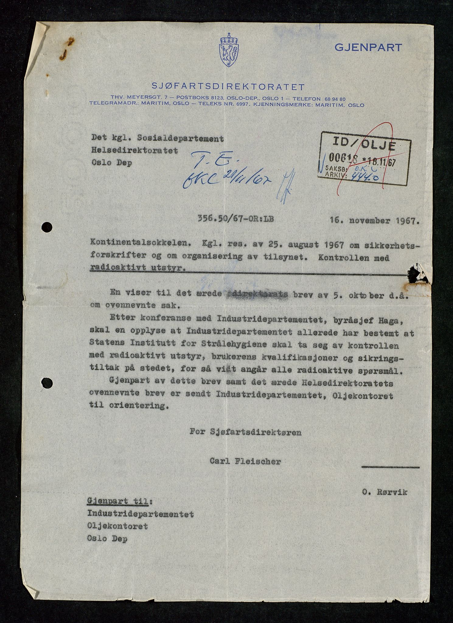 Industridepartementet, Oljekontoret, AV/SAST-A-101348/Da/L0010:  Arkivnøkkel 725 - 744 Boring, undersøkelser, bilder, 1964-1972, s. 163