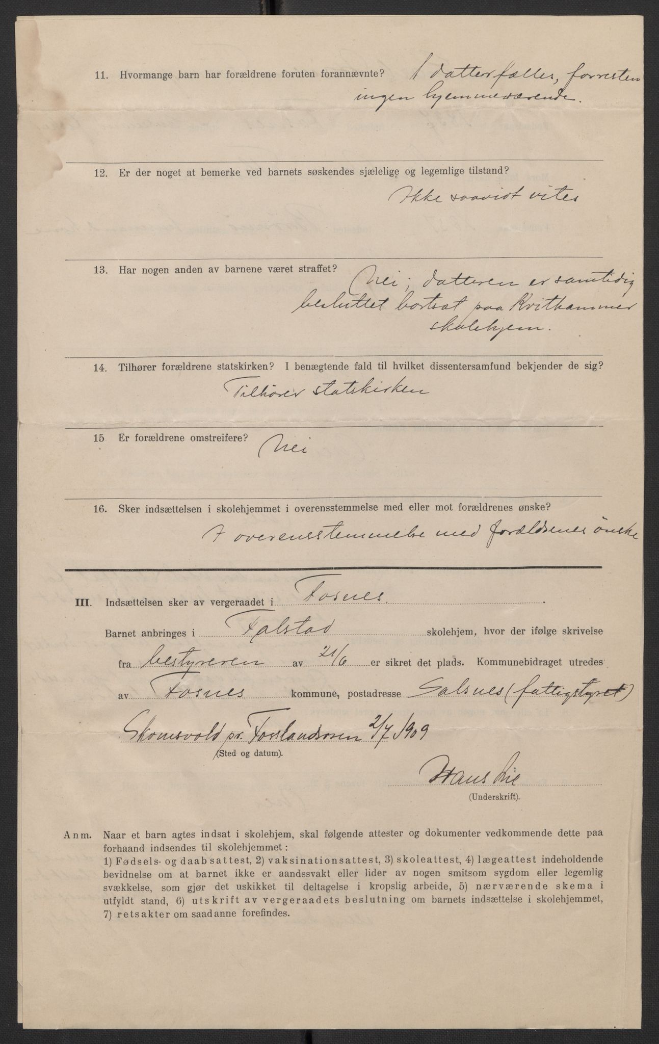 Falstad skolehjem, AV/RA-S-1676/E/Eb/L0009: Elevmapper løpenr. 189-209, 1909-1916, s. 211