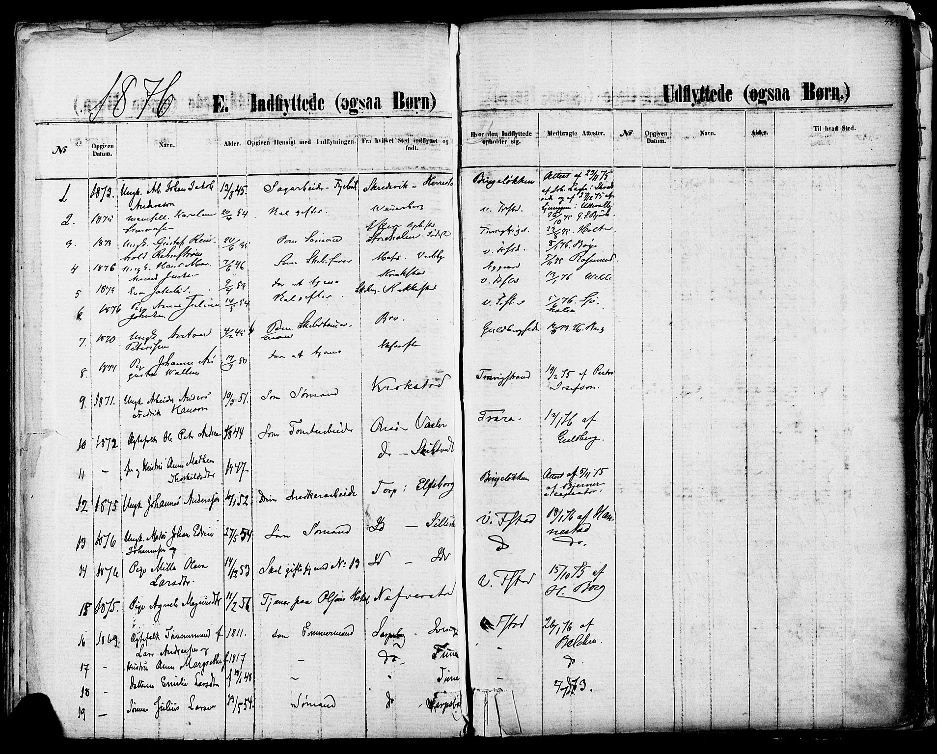 Fredrikstad domkirkes prestekontor Kirkebøker, AV/SAO-A-10906/F/Fa/L0001: Ministerialbok nr. 1, 1871-1878, s. 433