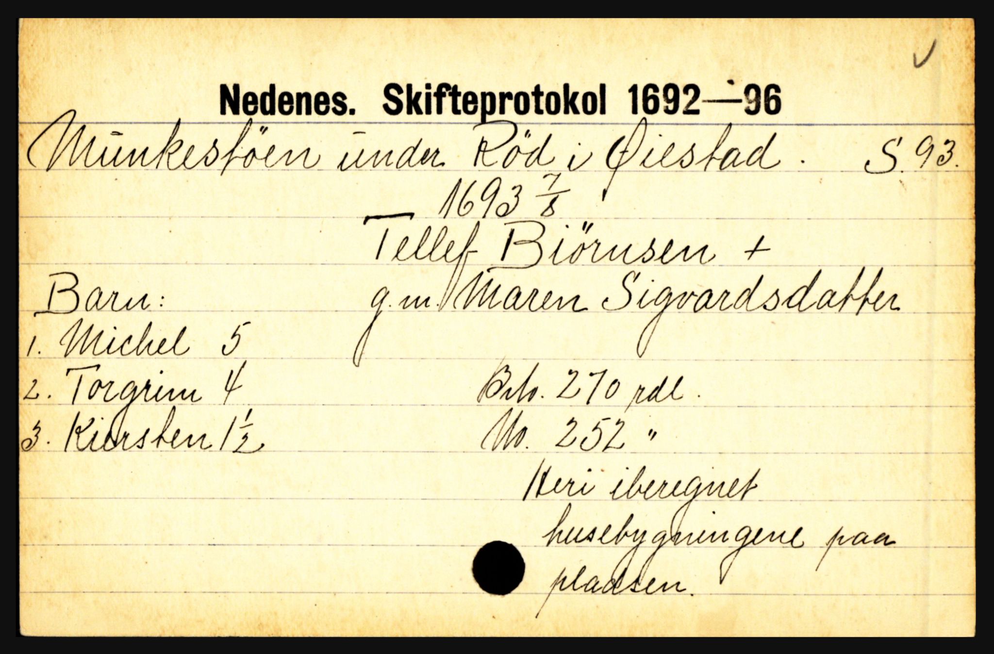 Nedenes sorenskriveri før 1824, AV/SAK-1221-0007/H, s. 20471