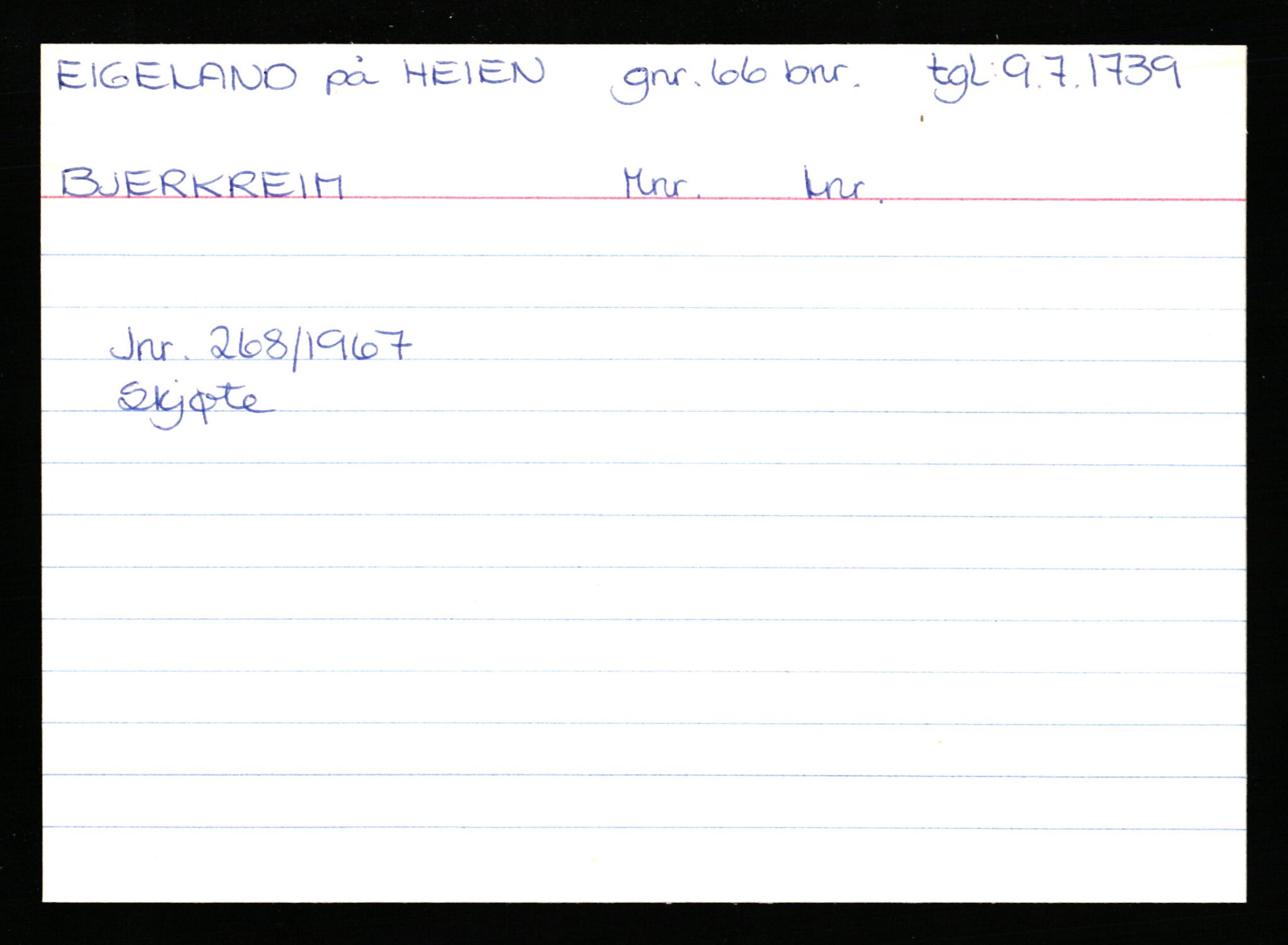 Statsarkivet i Stavanger, AV/SAST-A-101971/03/Y/Yk/L0008: Registerkort sortert etter gårdsnavn: Eig - Erlien, 1750-1930, s. 107