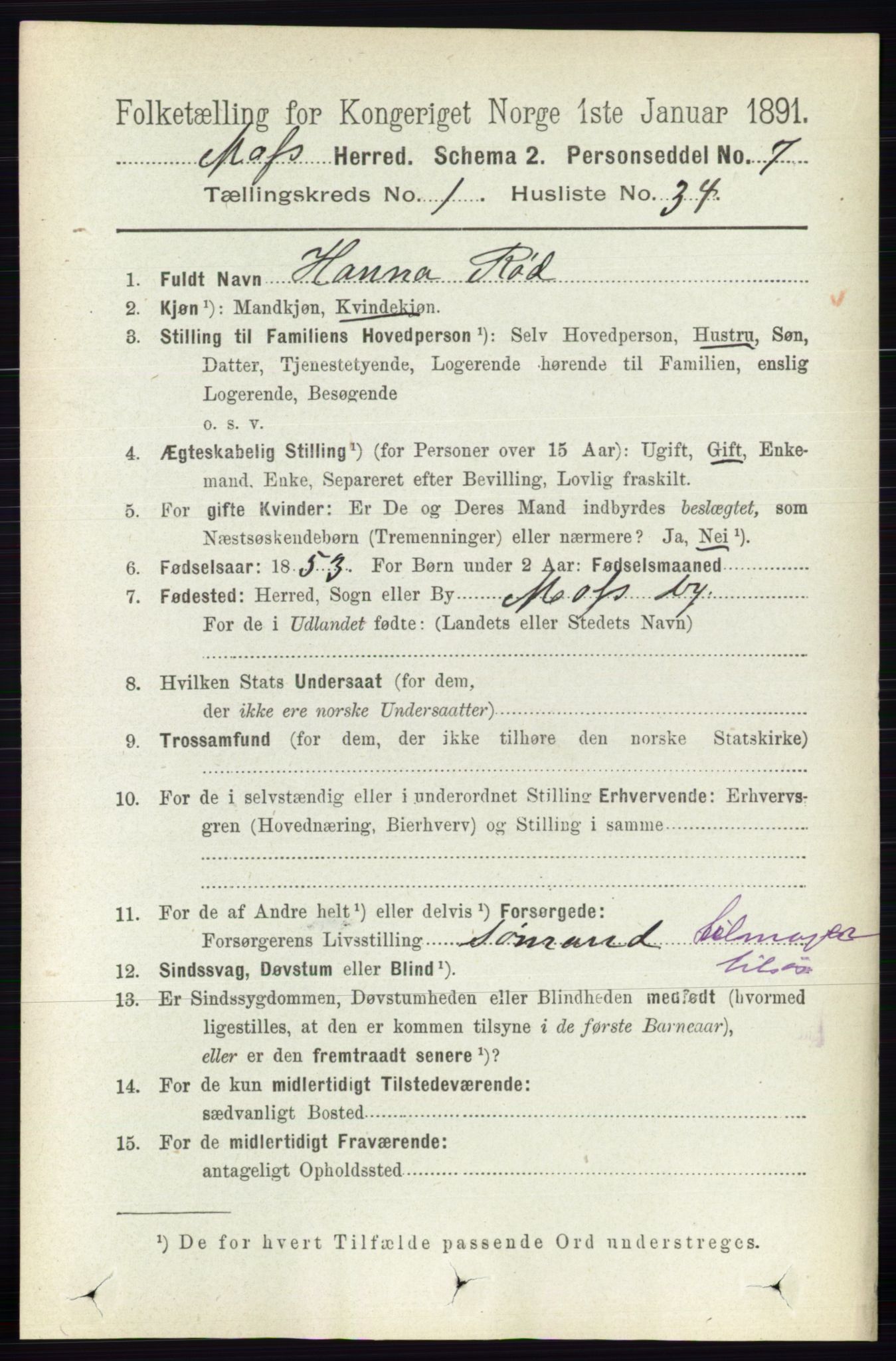 RA, Folketelling 1891 for 0194 Moss herred, 1891, s. 524