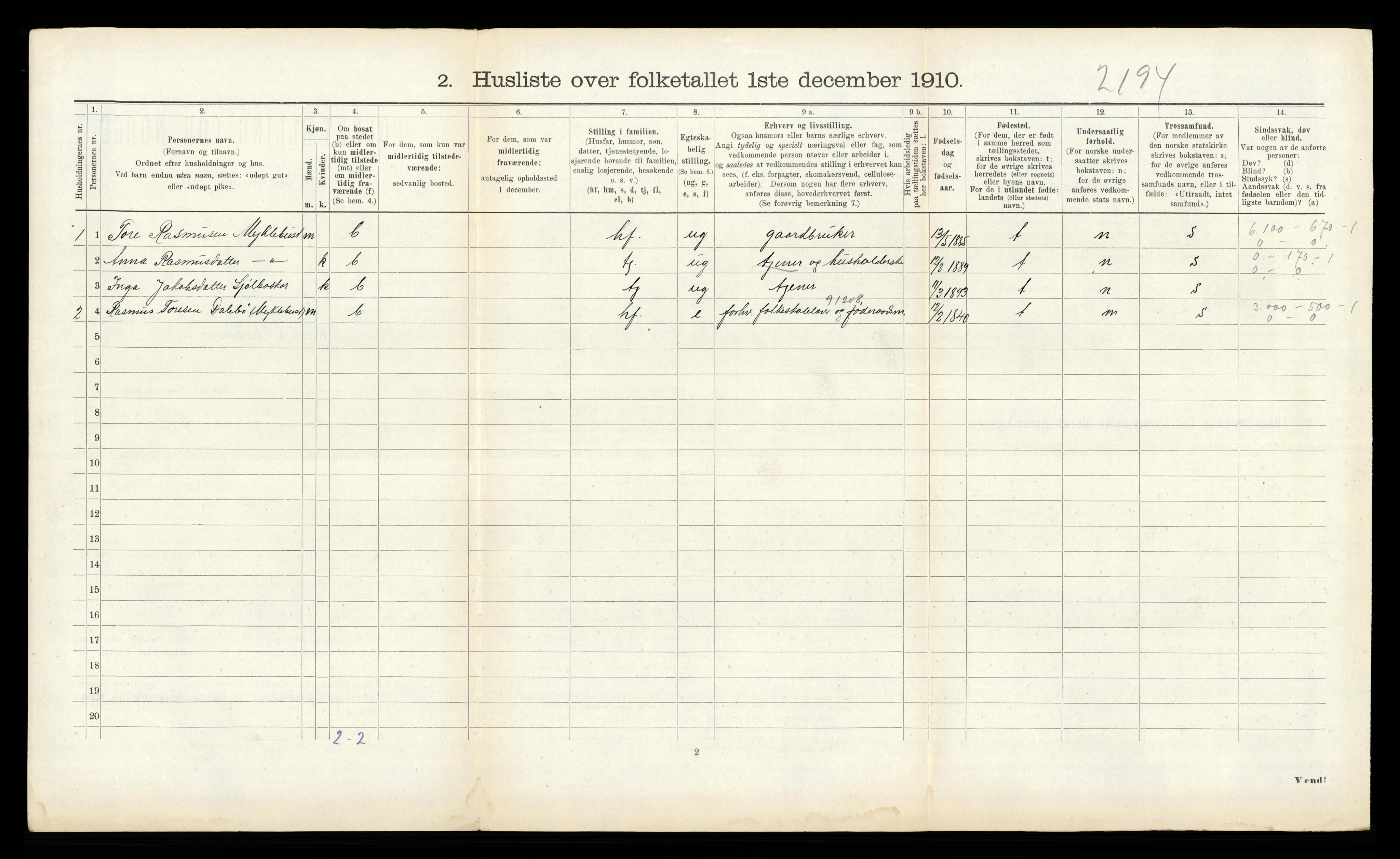 RA, Folketelling 1910 for 1524 Norddal herred, 1910, s. 242