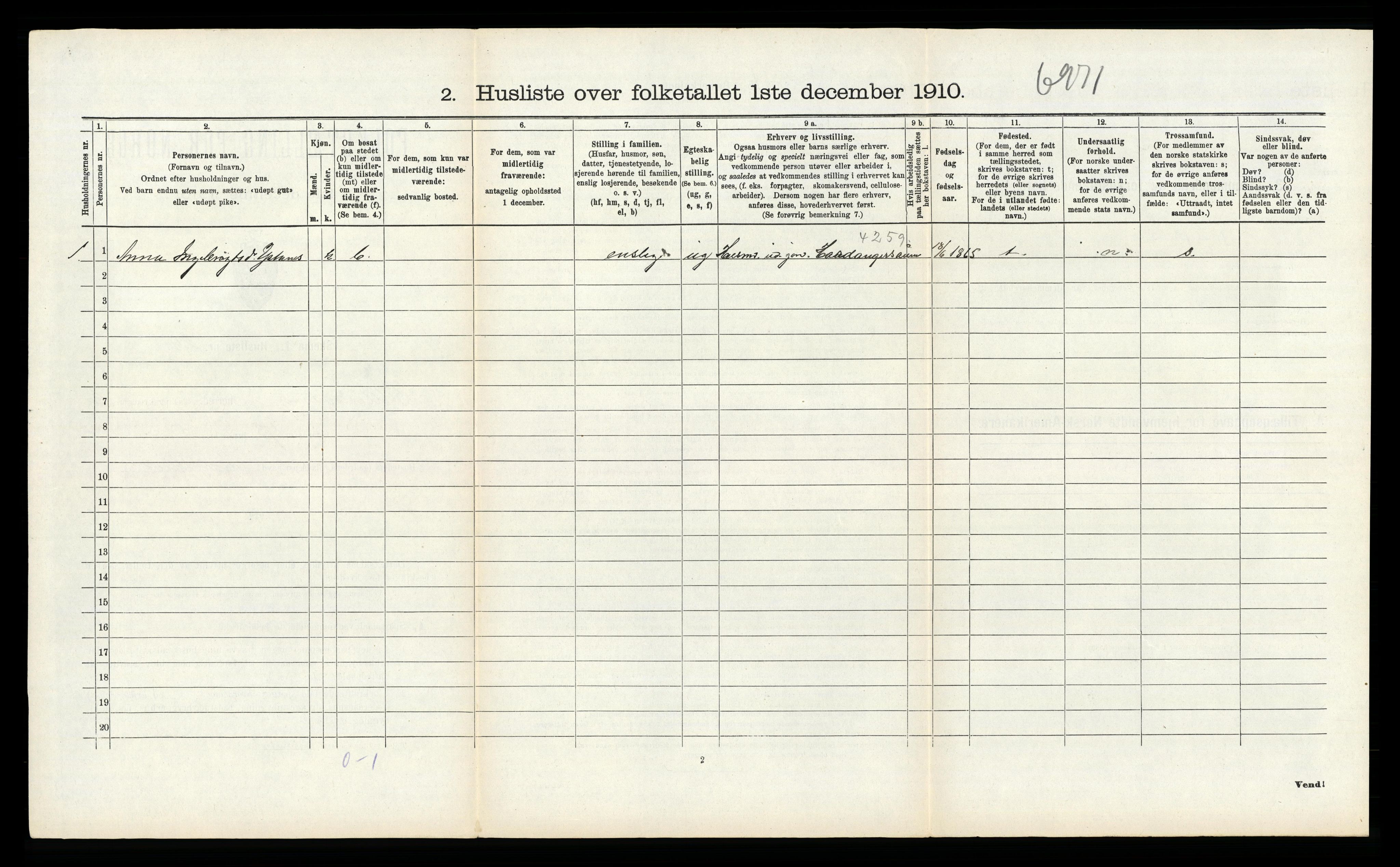 RA, Folketelling 1910 for 1230 Ullensvang herred, 1910, s. 2024