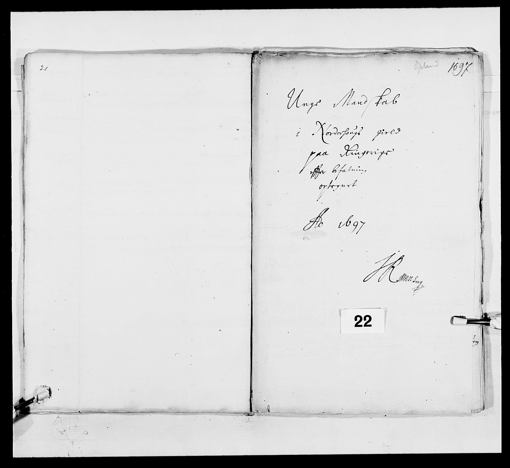 Kommanderende general (KG I) med Det norske krigsdirektorium, AV/RA-EA-5419/E/Ea/L0500: Opplandske regiment, 1696-1697, s. 333