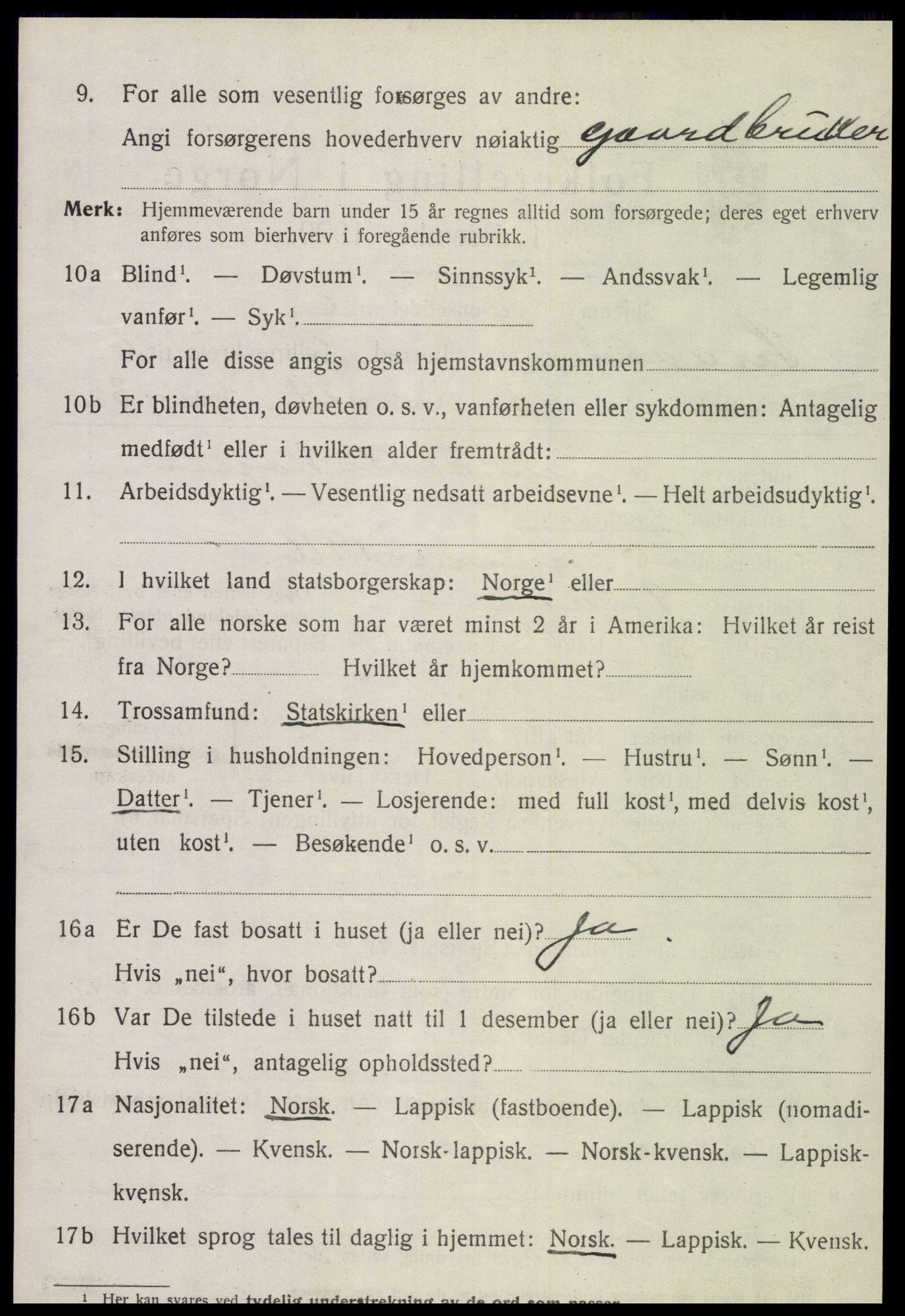 SAT, Folketelling 1920 for 1736 Snåsa herred, 1920, s. 2597