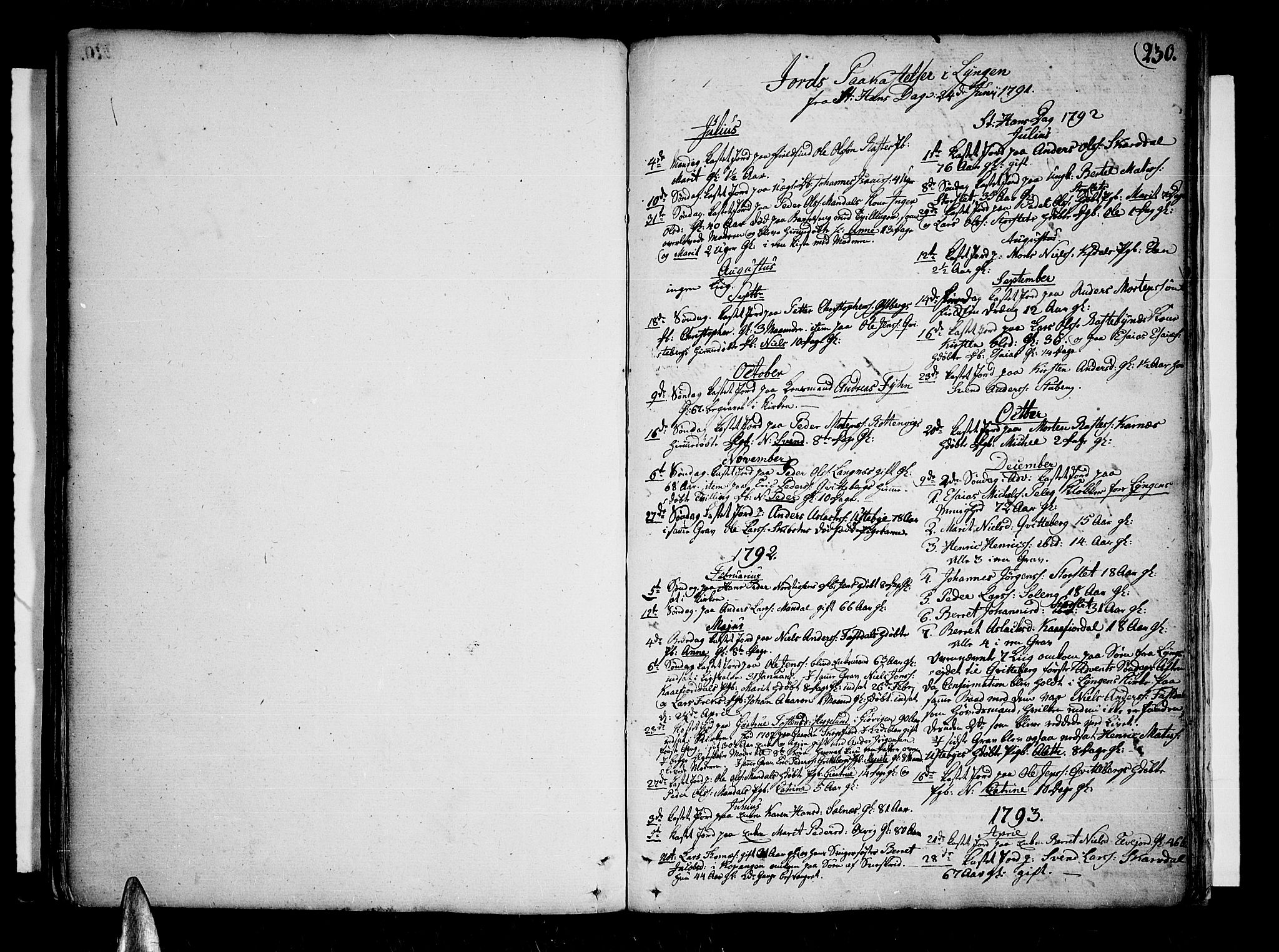 Lyngen sokneprestembete, AV/SATØ-S-1289/H/He/Hea/L0002kirke: Ministerialbok nr. 2, 1785-1840, s. 230