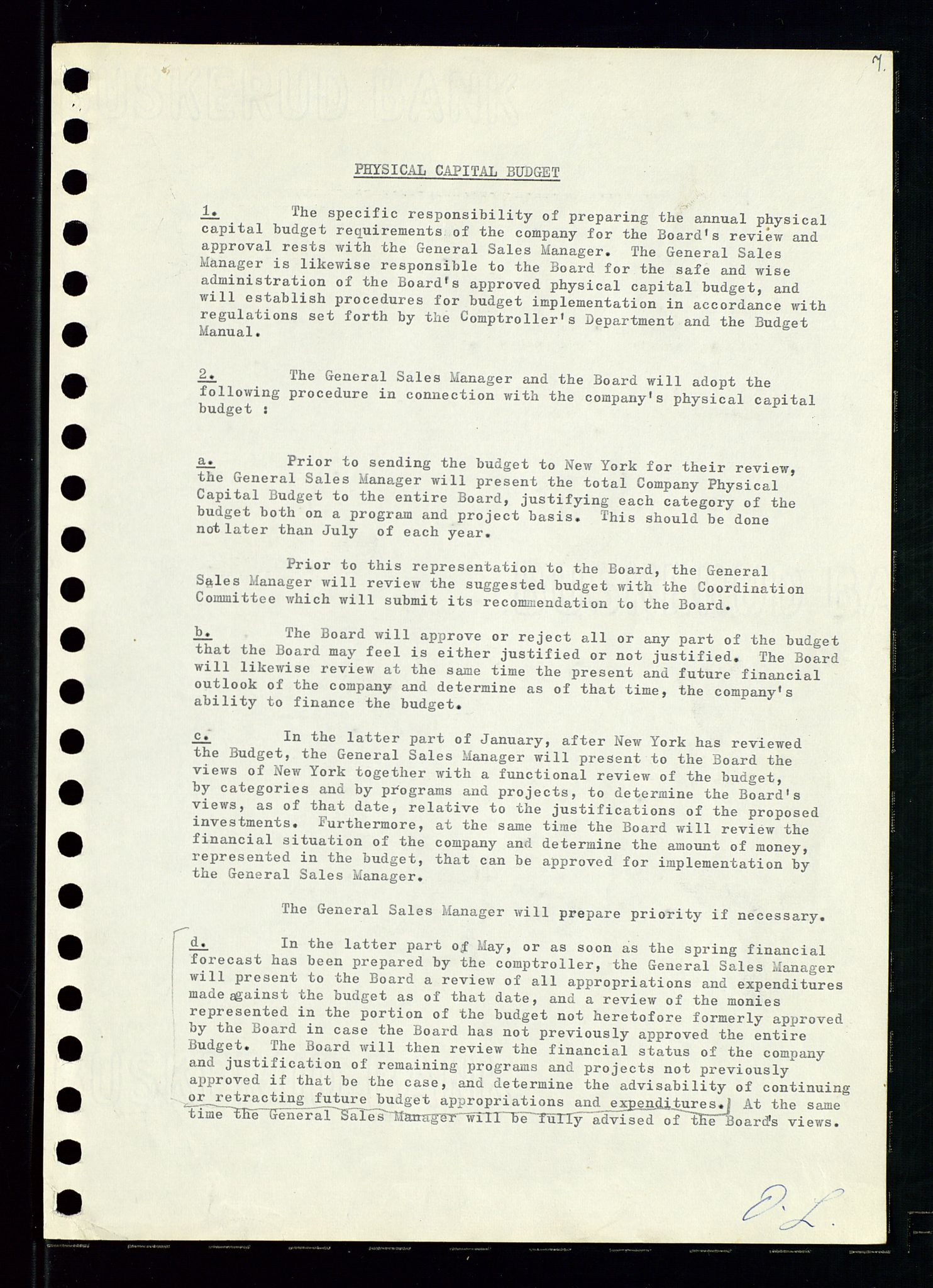 Pa 0982 - Esso Norge A/S, AV/SAST-A-100448/A/Aa/L0001/0001: Den administrerende direksjon Board minutes (styrereferater) / Den administrerende direksjon Board minutes (styrereferater), 1958-1959, s. 7