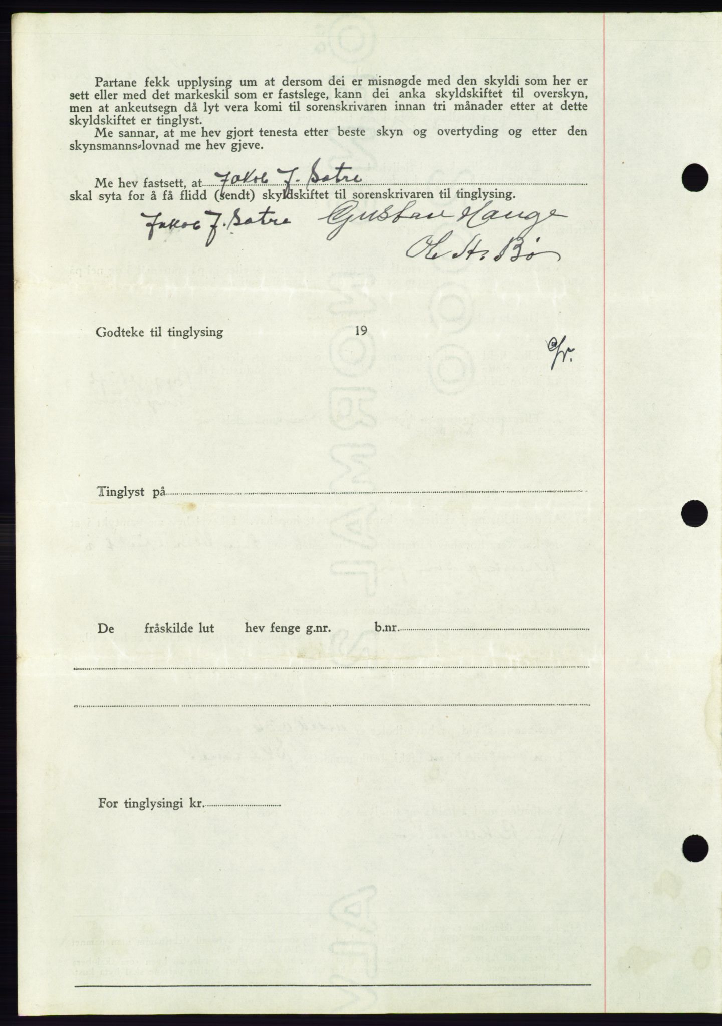 Søre Sunnmøre sorenskriveri, AV/SAT-A-4122/1/2/2C/L0067: Pantebok nr. 61, 1938-1939, Dagboknr: 26/1939