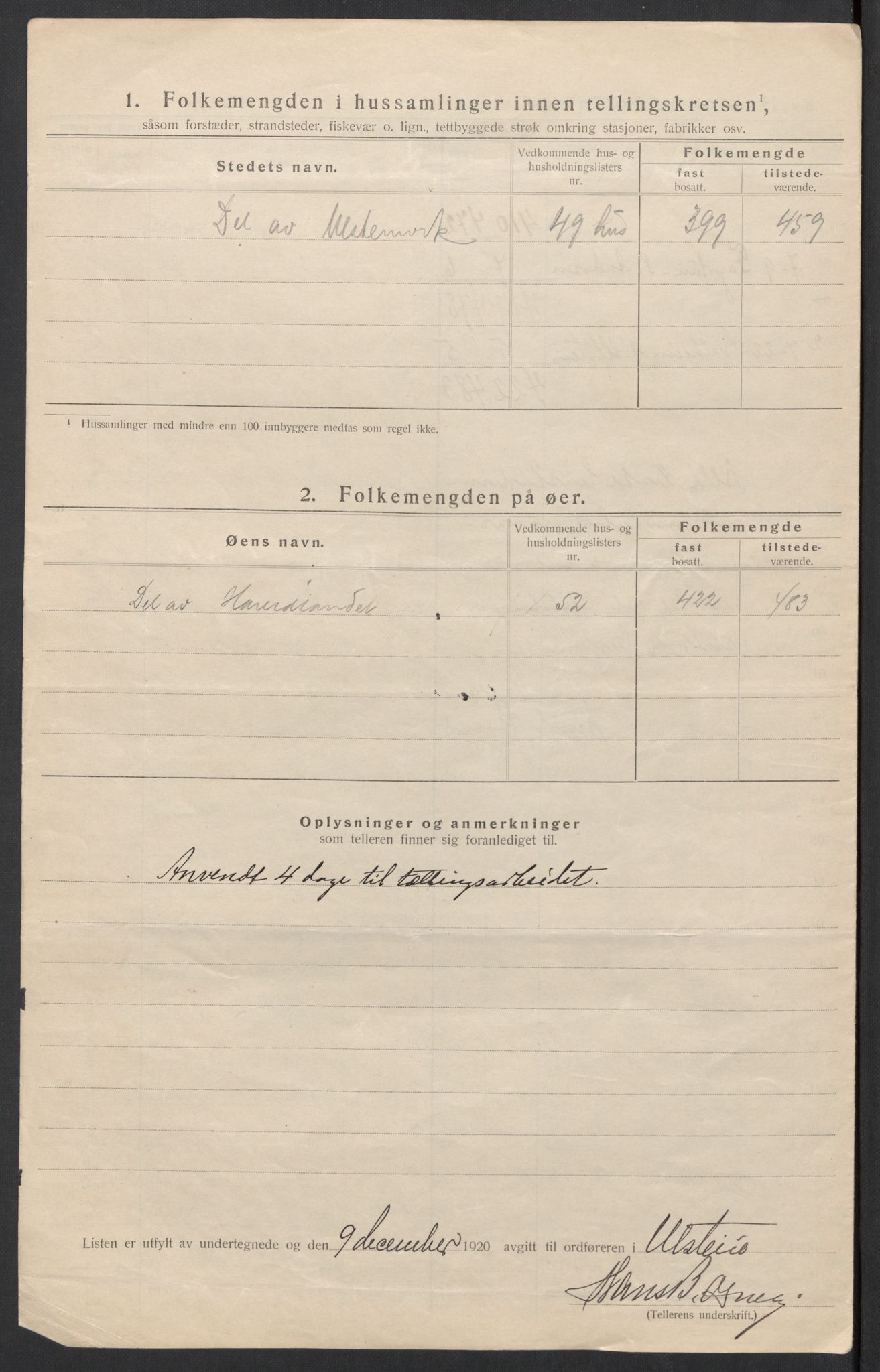 SAT, Folketelling 1920 for 1516 Ulstein herred, 1920, s. 22