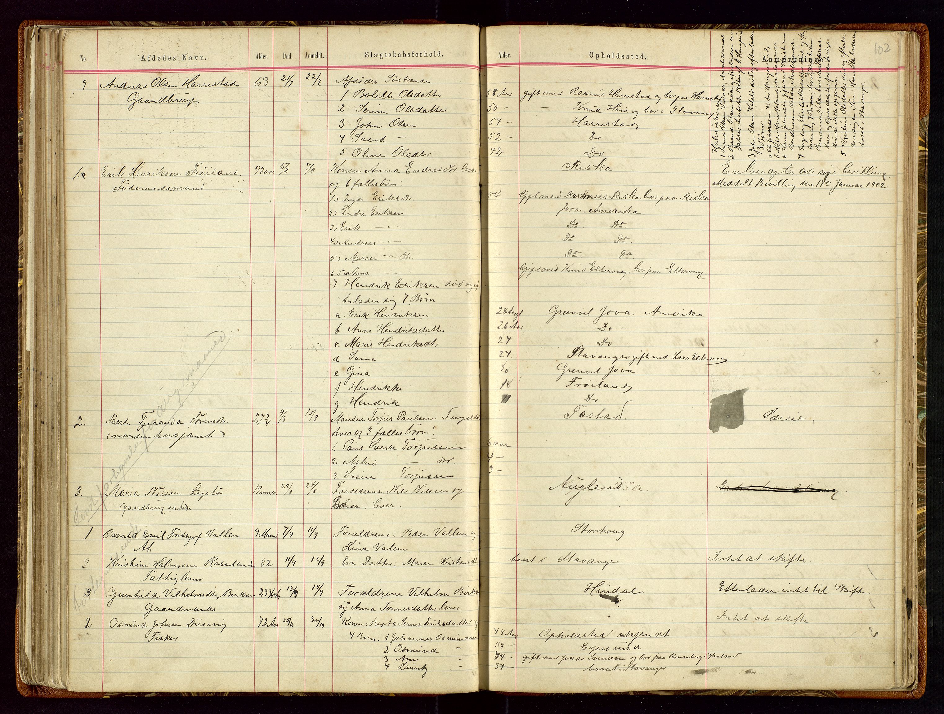 Hetland lensmannskontor, AV/SAST-A-100101/Gga/L0001: Dødsfallprotokoll, 1883-1910, s. 102