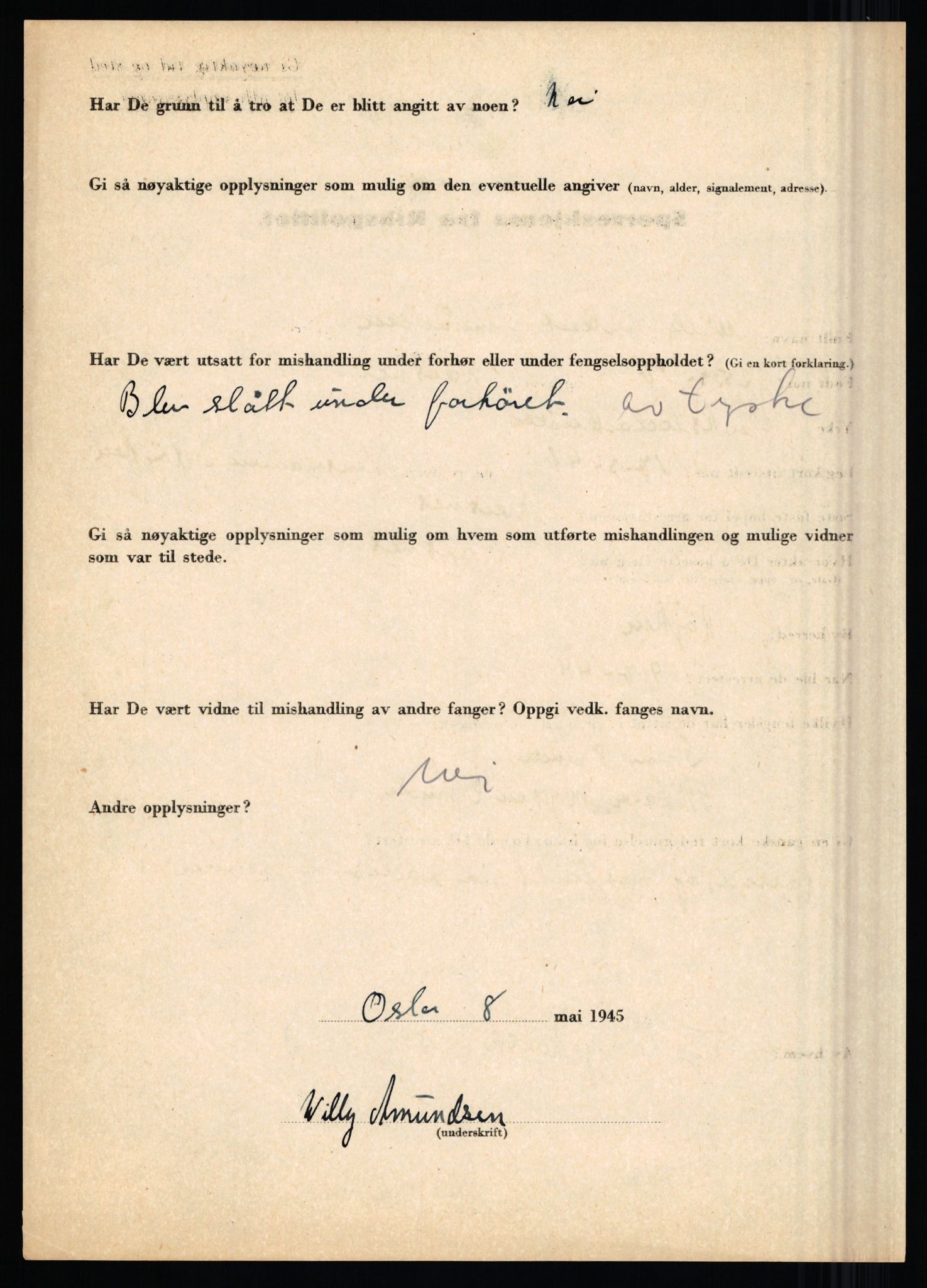 Rikspolitisjefen, AV/RA-S-1560/L/L0001: Abelseth, Rudolf - Berentsen, Odd, 1940-1945, s. 264