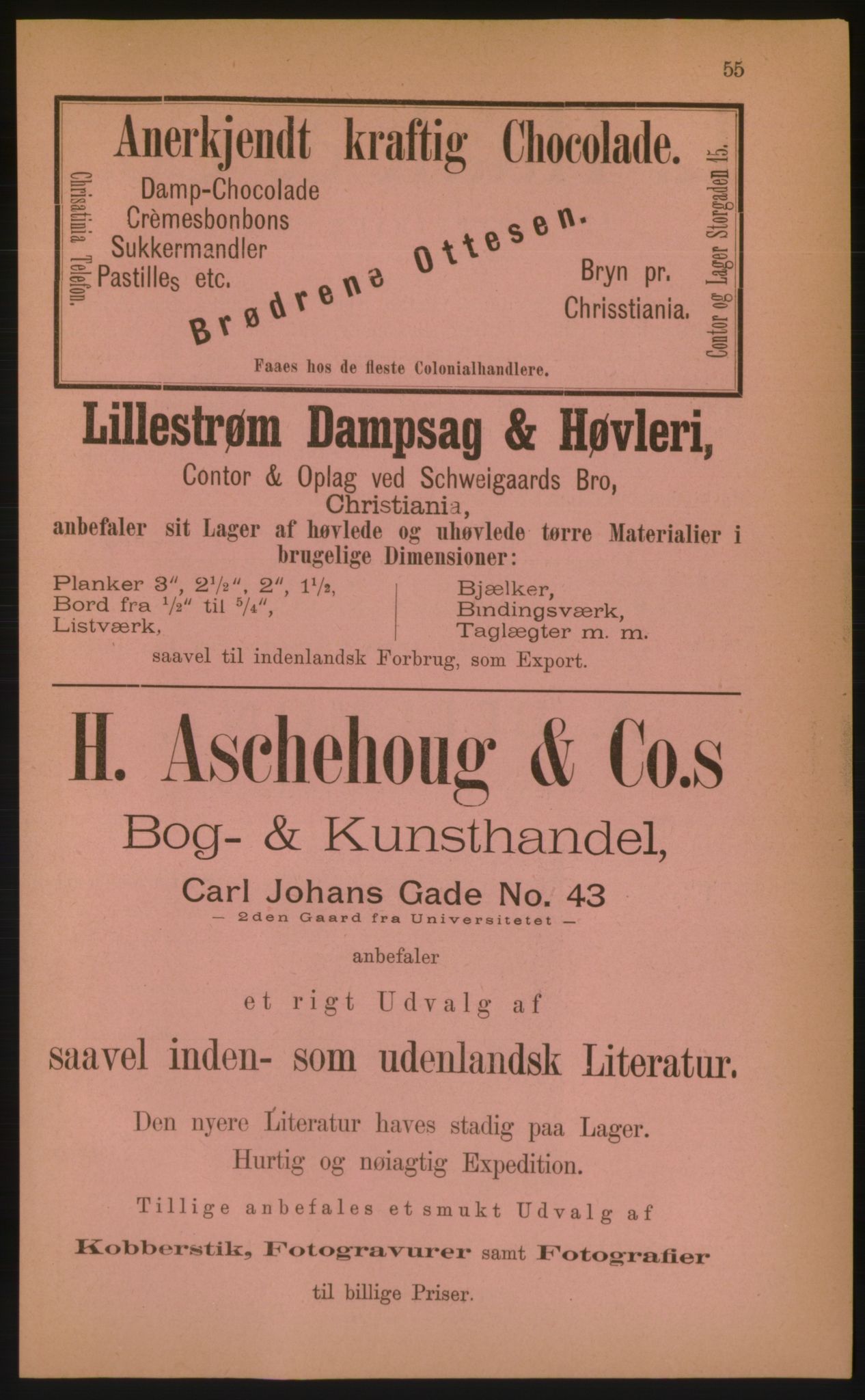 Kristiania/Oslo adressebok, PUBL/-, 1884, s. 55