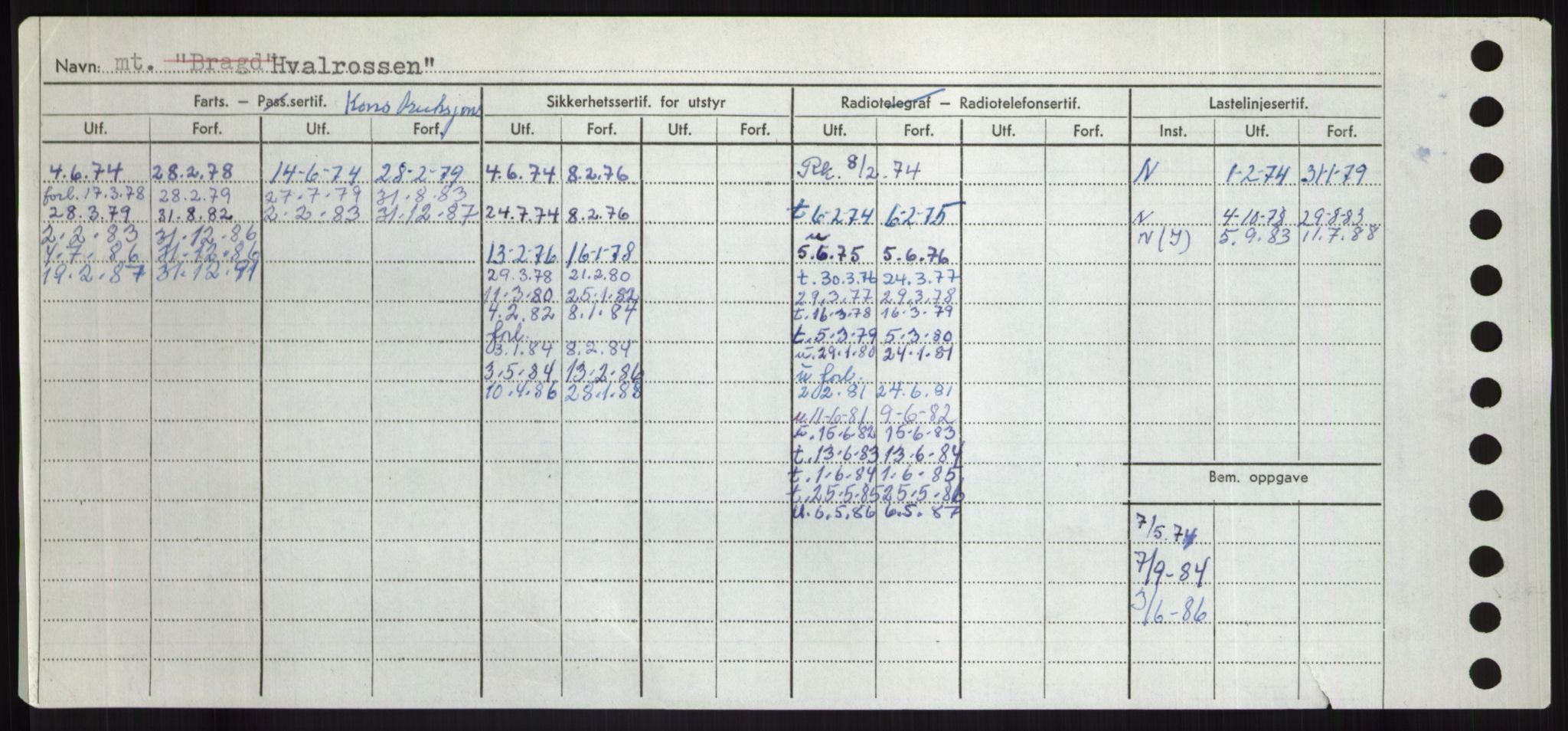 Sjøfartsdirektoratet med forløpere, Skipsmålingen, RA/S-1627/H/Hd/L0017: Fartøy, Holi-Hå, s. 194