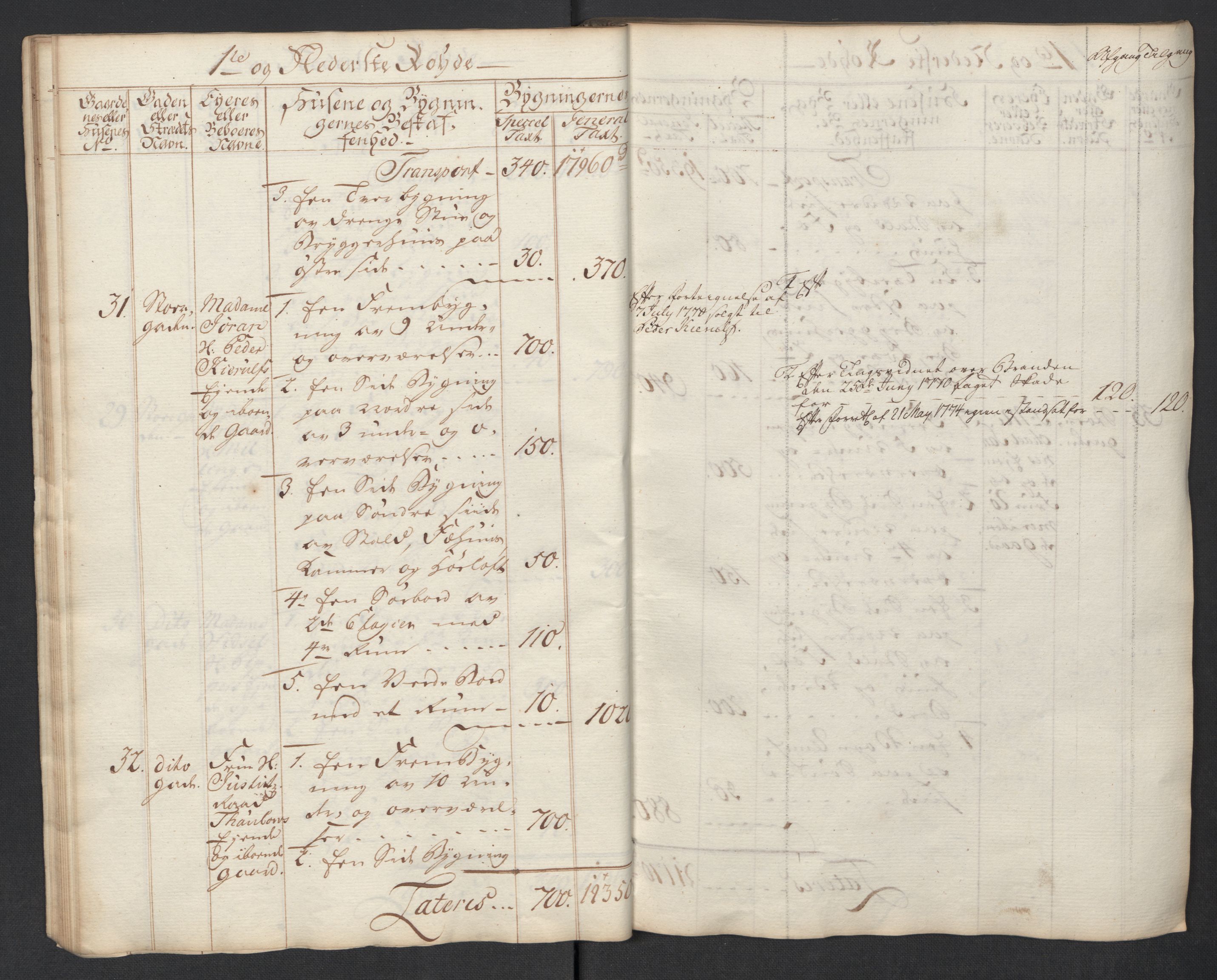 Kommersekollegiet, Brannforsikringskontoret 1767-1814, AV/RA-EA-5458/F/Fa/L0040/0002: Moss / Branntakstprotokoll, 1767, s. 21