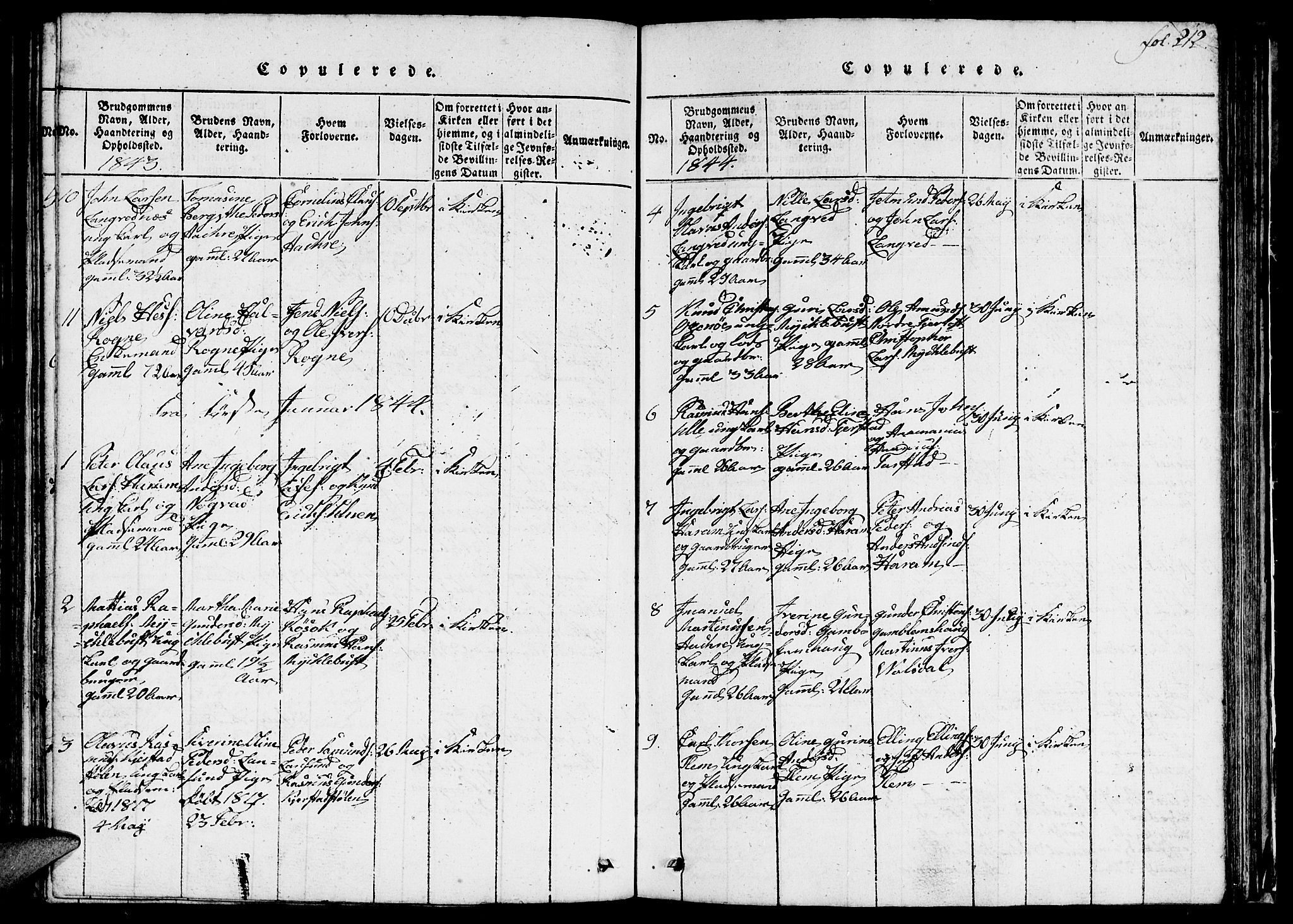 Ministerialprotokoller, klokkerbøker og fødselsregistre - Møre og Romsdal, AV/SAT-A-1454/536/L0506: Klokkerbok nr. 536C01, 1818-1859, s. 212