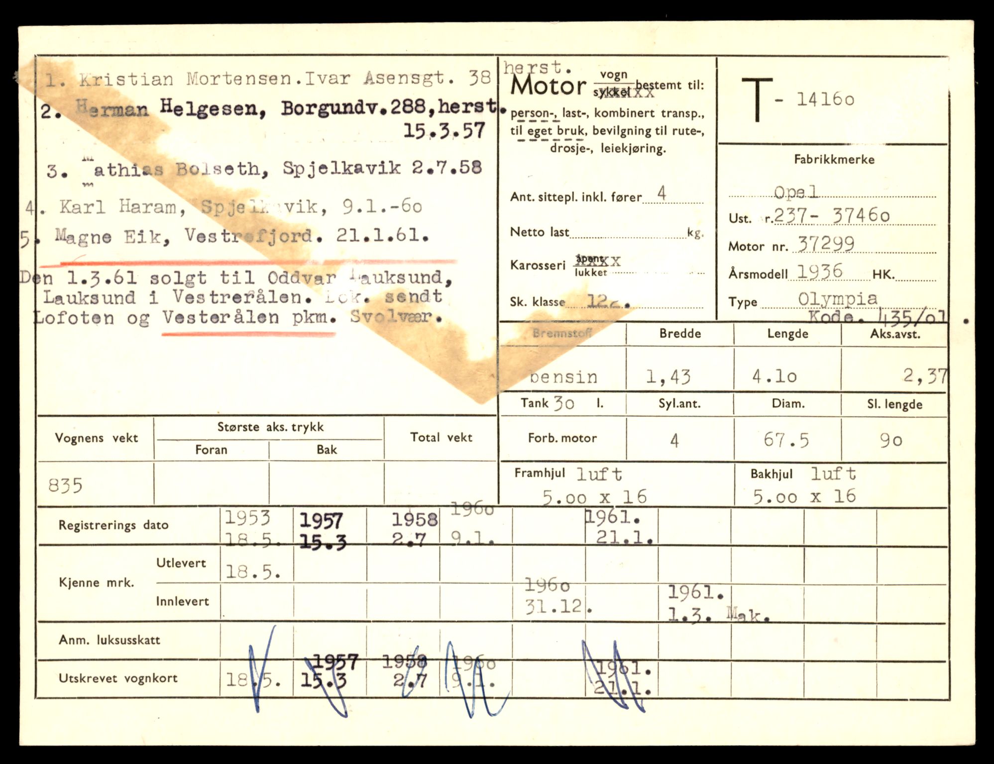 Møre og Romsdal vegkontor - Ålesund trafikkstasjon, AV/SAT-A-4099/F/Fe/L0043: Registreringskort for kjøretøy T 14080 - T 14204, 1927-1998, s. 2135