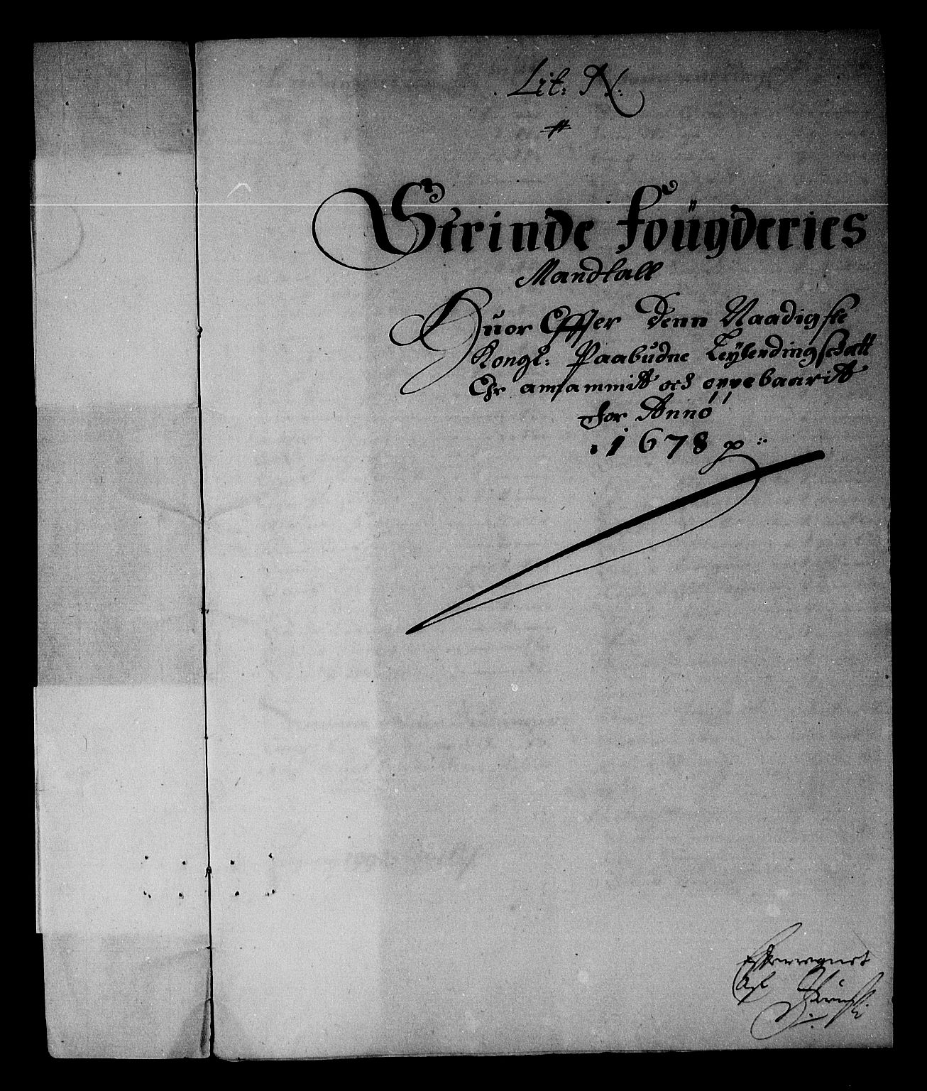 Rentekammeret inntil 1814, Reviderte regnskaper, Stiftamtstueregnskaper, Trondheim stiftamt og Nordland amt, AV/RA-EA-6044/R/Re/L0050: Trondheim stiftamt og Nordland amt, 1678