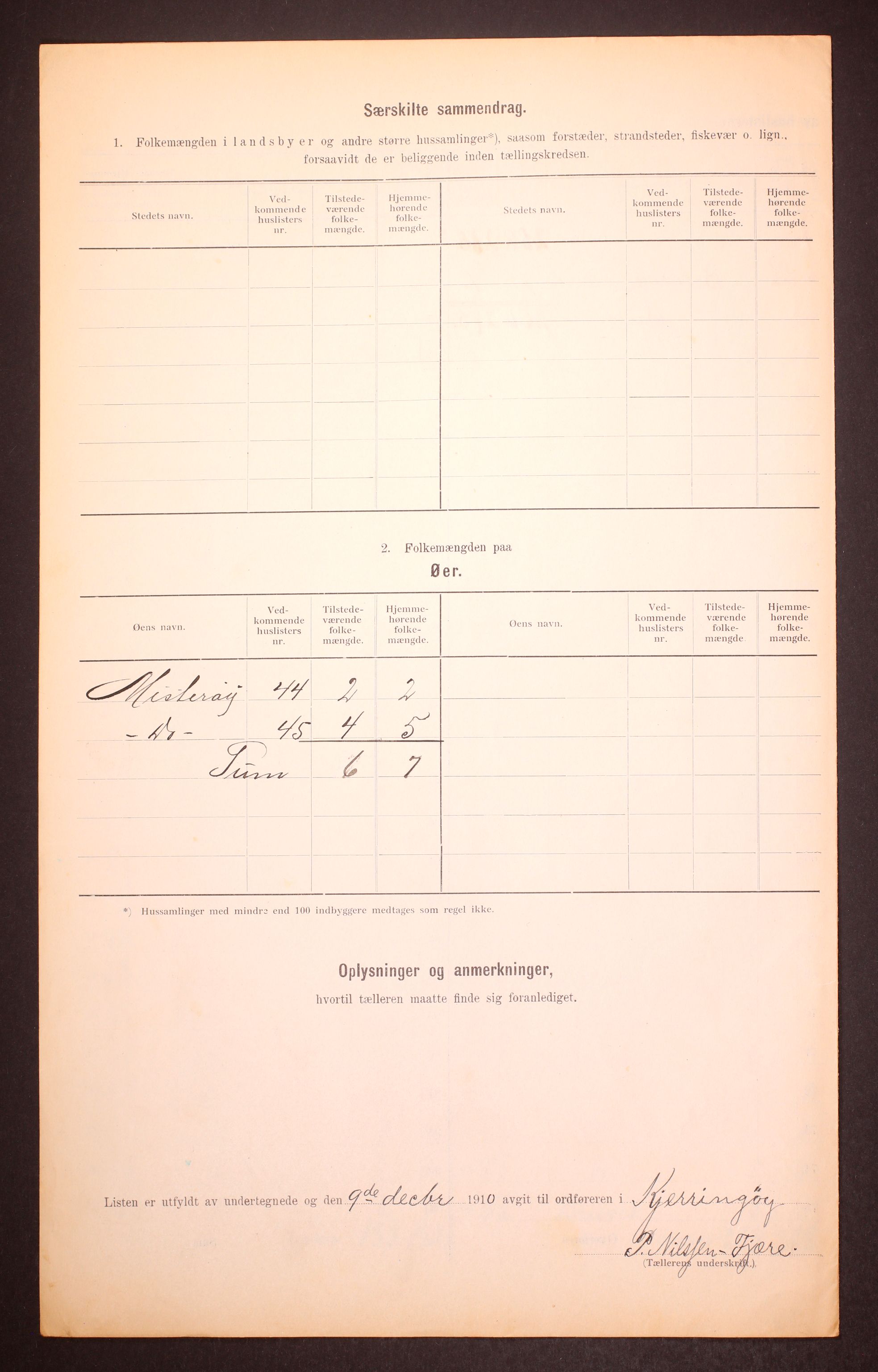 RA, Folketelling 1910 for 1844 Kjerringøy herred, 1910, s. 7