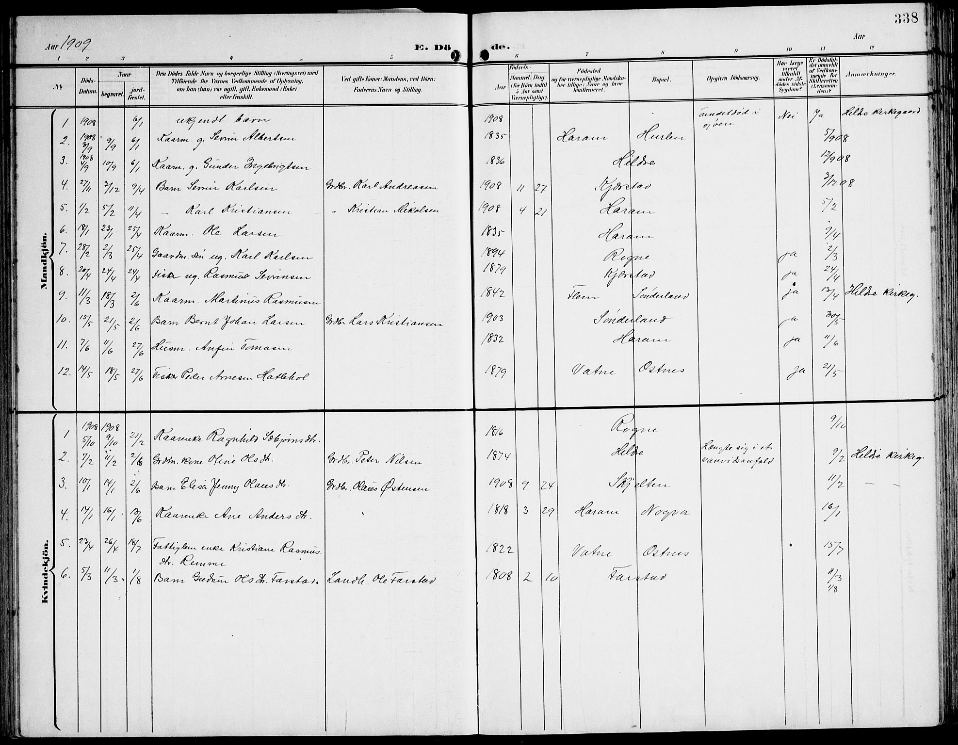 Ministerialprotokoller, klokkerbøker og fødselsregistre - Møre og Romsdal, AV/SAT-A-1454/536/L0511: Klokkerbok nr. 536C06, 1899-1944, s. 338