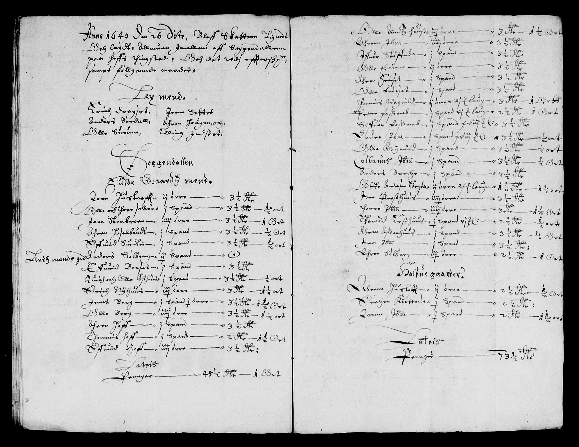 Rentekammeret inntil 1814, Reviderte regnskaper, Lensregnskaper, AV/RA-EA-5023/R/Rb/Rbw/L0097: Trondheim len, 1649