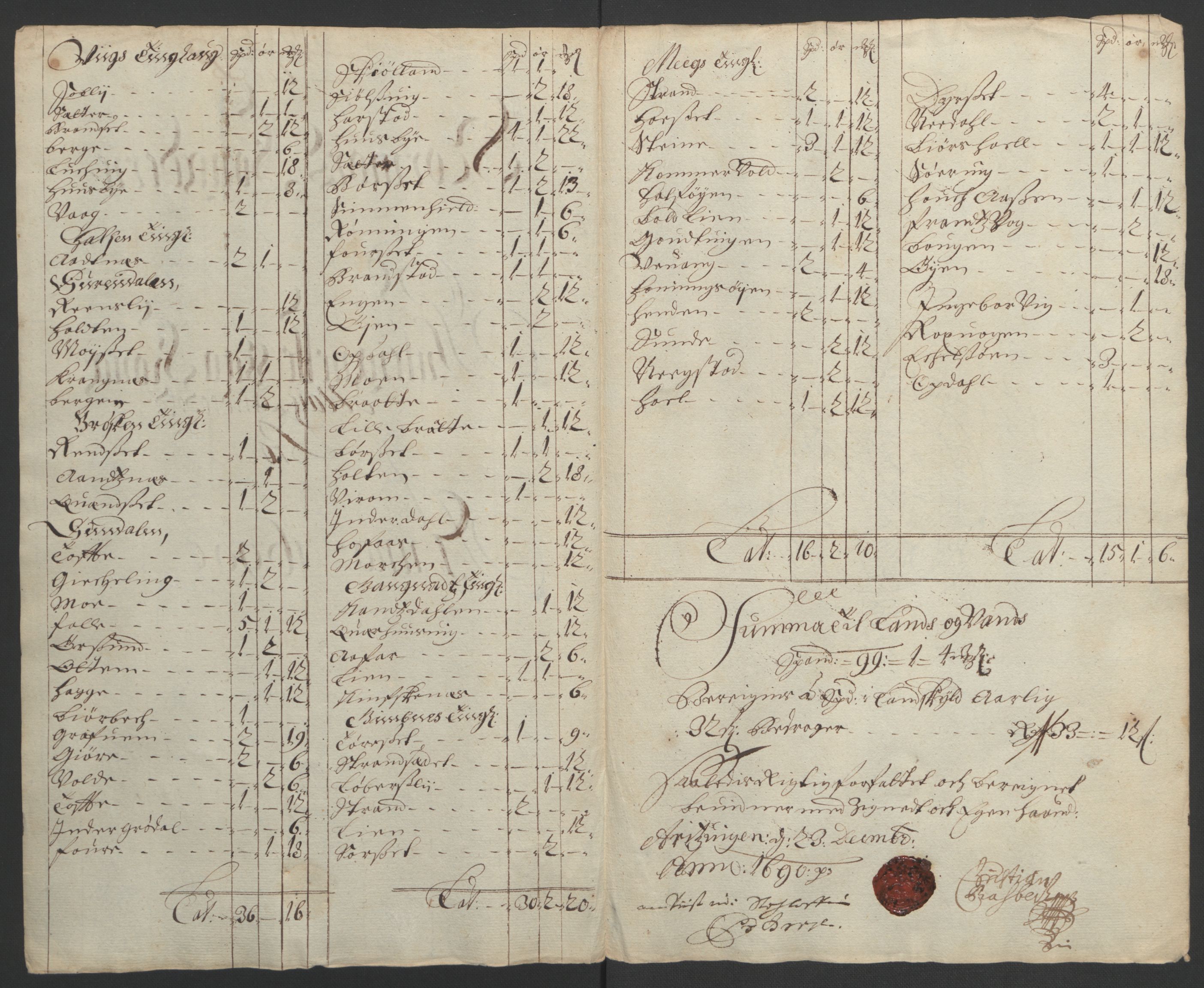 Rentekammeret inntil 1814, Reviderte regnskaper, Fogderegnskap, RA/EA-4092/R56/L3734: Fogderegnskap Nordmøre, 1690-1691, s. 200