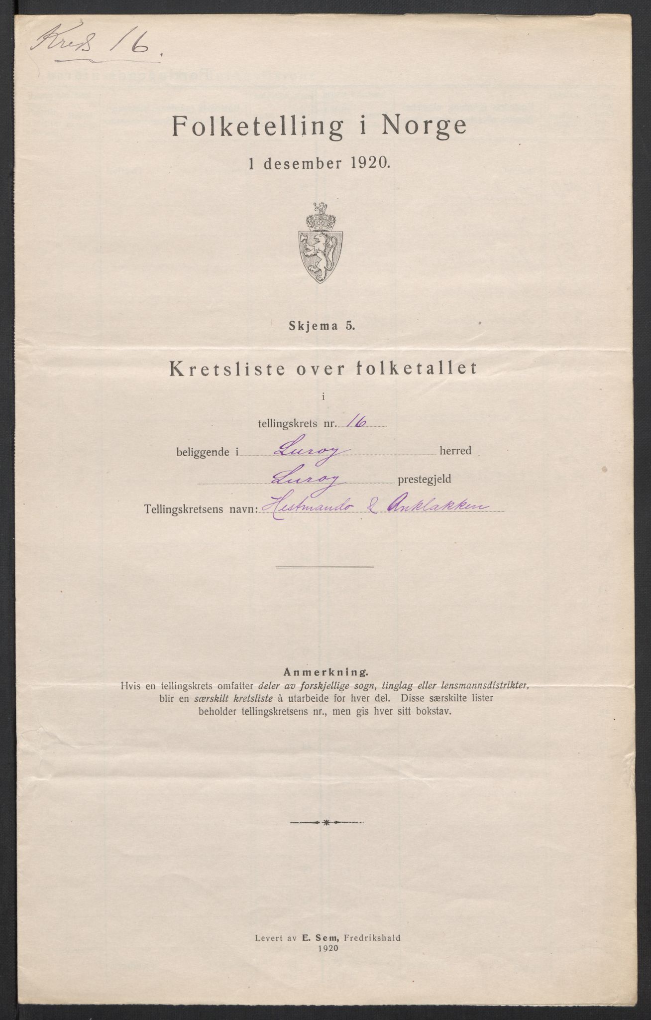 SAT, Folketelling 1920 for 1834 Lurøy herred, 1920, s. 55