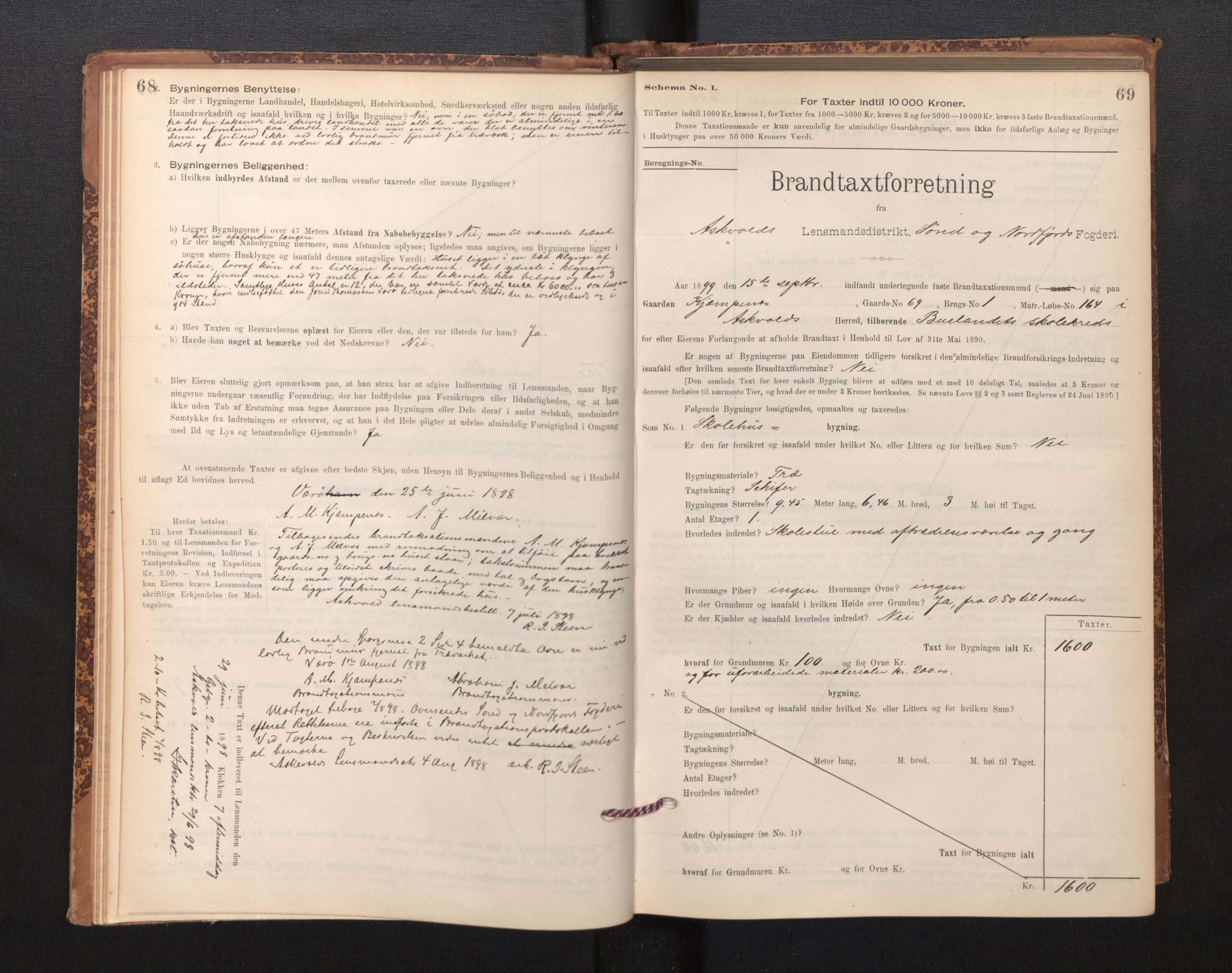 Lensmannen i Askvoll, SAB/A-26301/0012/L0004: Branntakstprotokoll, skjematakst og liste over branntakstmenn, 1895-1932, s. 68-69
