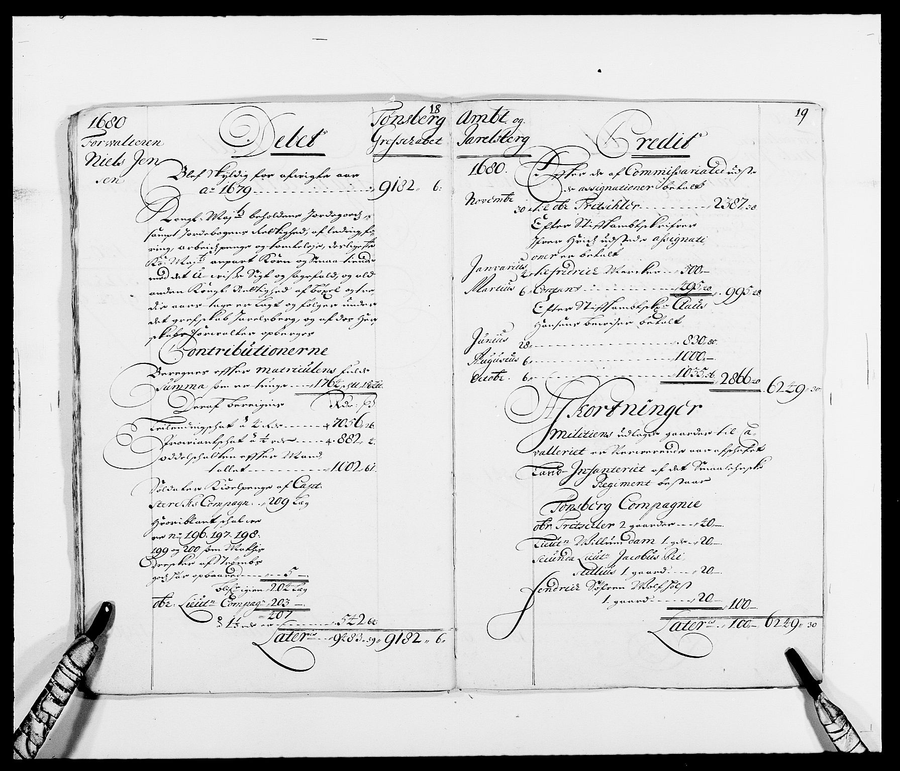 Rentekammeret inntil 1814, Reviderte regnskaper, Fogderegnskap, AV/RA-EA-4092/R32/L1846: Fogderegnskap Jarlsberg grevskap, 1679-1680, s. 21