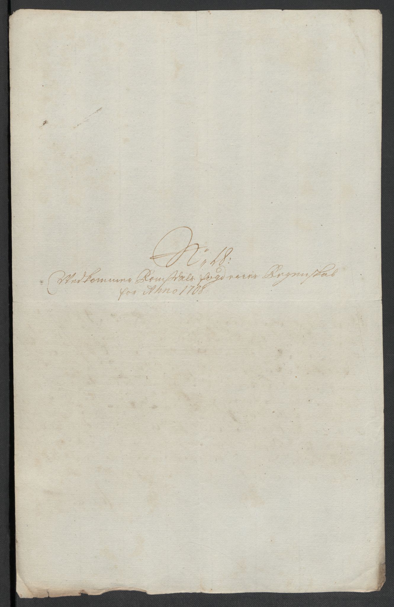 Rentekammeret inntil 1814, Reviderte regnskaper, Fogderegnskap, RA/EA-4092/R55/L3658: Fogderegnskap Romsdal, 1707-1708, s. 311