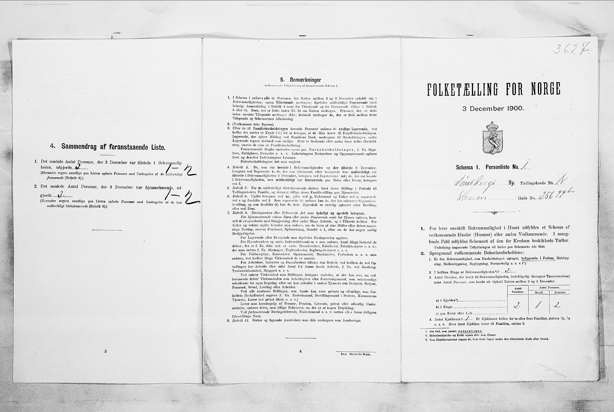 RA, Folketelling 1900 for 0705 Tønsberg kjøpstad, 1900, s. 2836