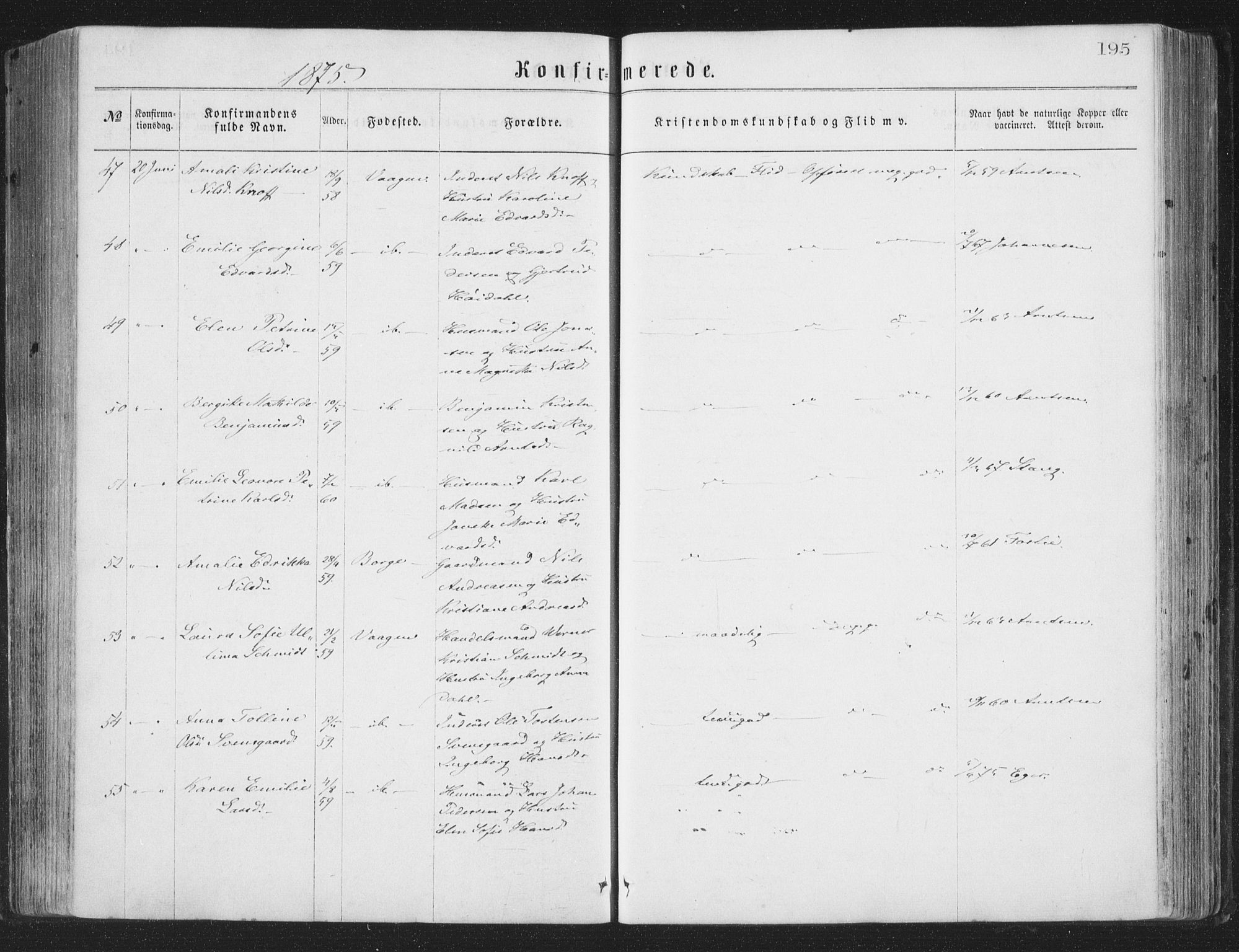 Ministerialprotokoller, klokkerbøker og fødselsregistre - Nordland, AV/SAT-A-1459/874/L1057: Ministerialbok nr. 874A01, 1866-1877, s. 195