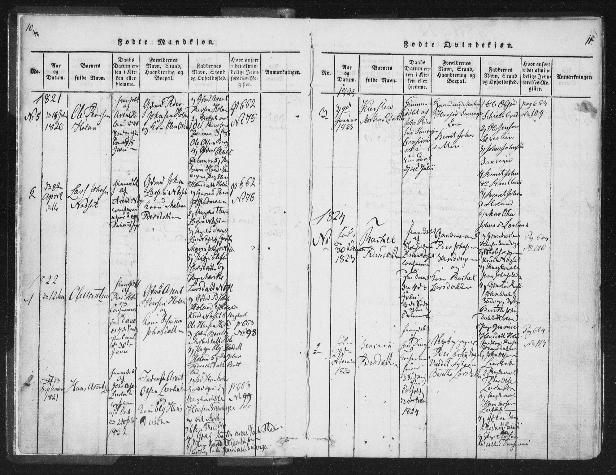 Ministerialprotokoller, klokkerbøker og fødselsregistre - Nord-Trøndelag, SAT/A-1458/755/L0491: Ministerialbok nr. 755A01 /1, 1817-1864, s. 10-11