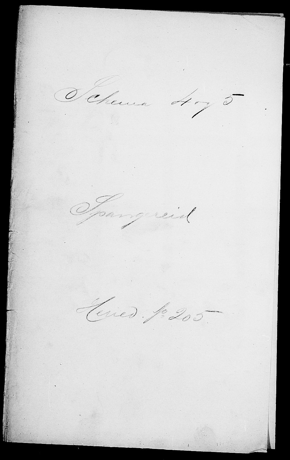 SAK, Folketelling 1900 for 1030 Spangereid herred, 1900, s. 1