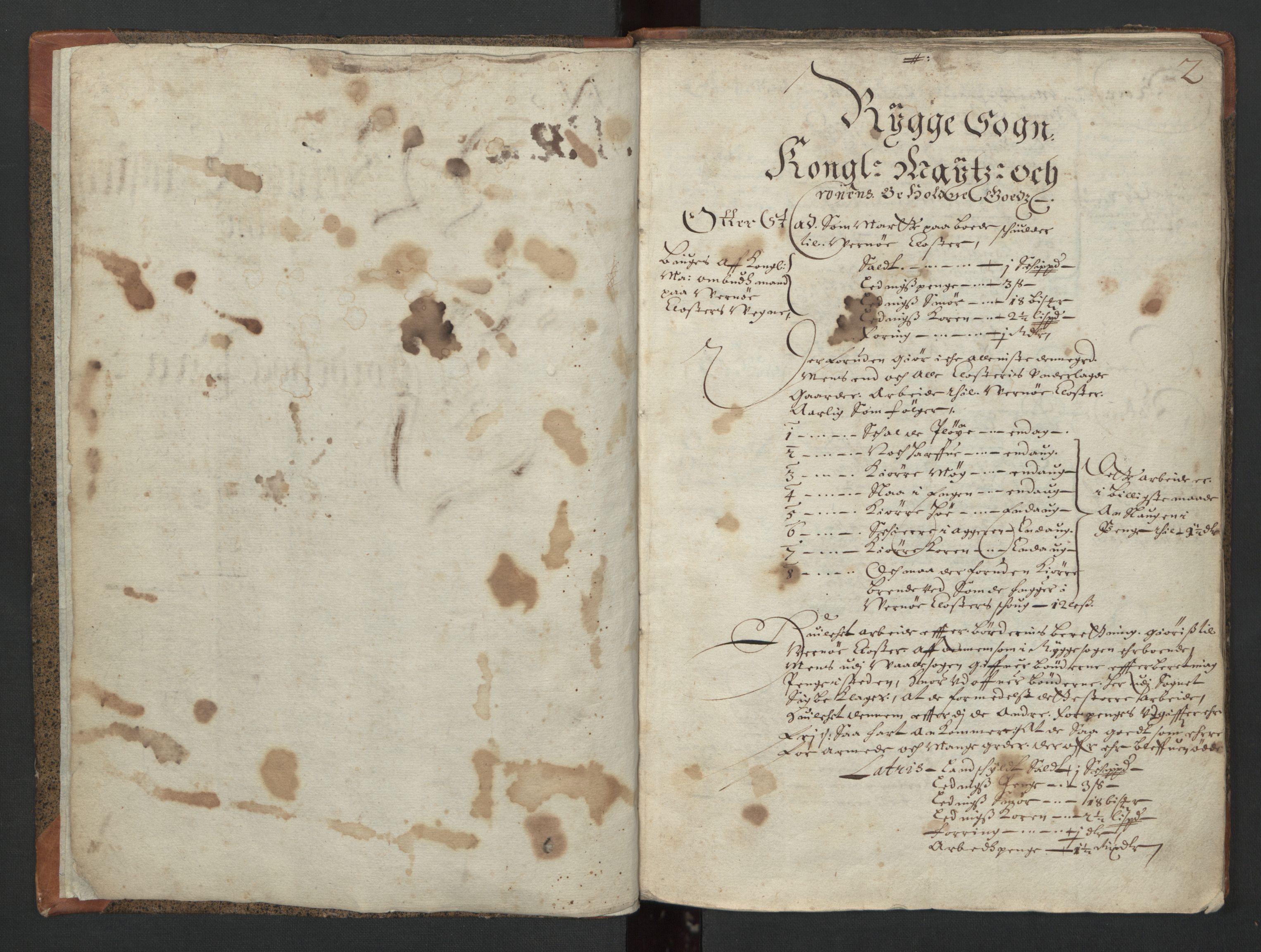 Rentekammeret inntil 1814, Realistisk ordnet avdeling, AV/RA-EA-4070/L/L0002/0001: Fredrikstad lagdømme: / Jordebok for Verne kloster, Heggen og Frøland len. Mars-mai 1661, 1661, s. 1b-2a