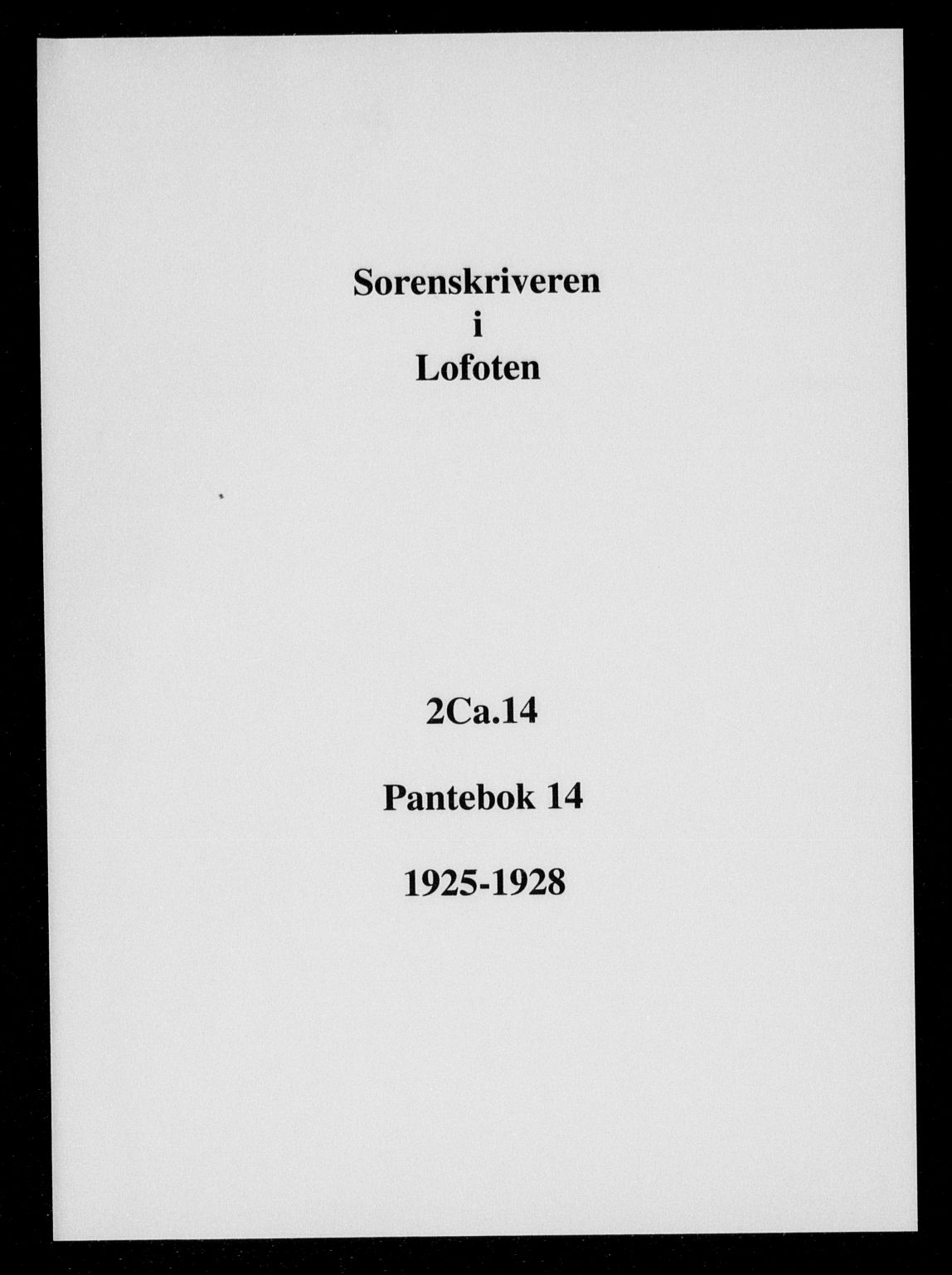 Lofoten sorenskriveri, SAT/A-0017/1/2/2C/L0014: Pantebok nr. 14, 1925-1928