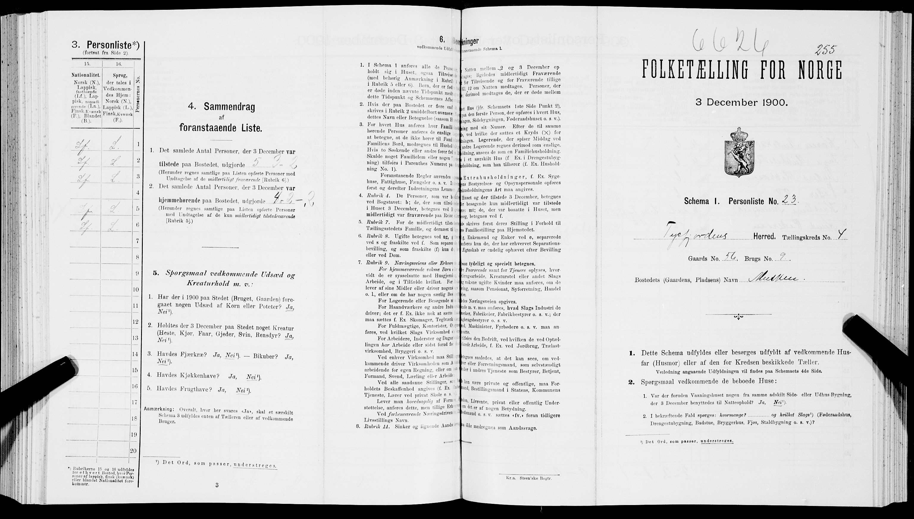 SAT, Folketelling 1900 for 1850 Tysfjord herred, 1900, s. 551