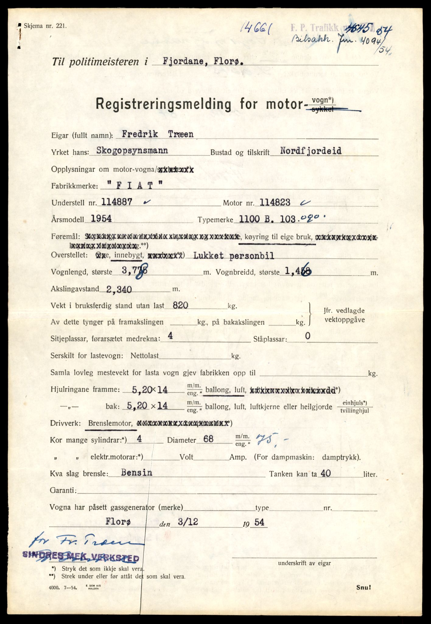 Møre og Romsdal vegkontor - Ålesund trafikkstasjon, AV/SAT-A-4099/F/Fe/L0047: Registreringskort for kjøretøy T 14580 - T 14720, 1927-1998, s. 1903