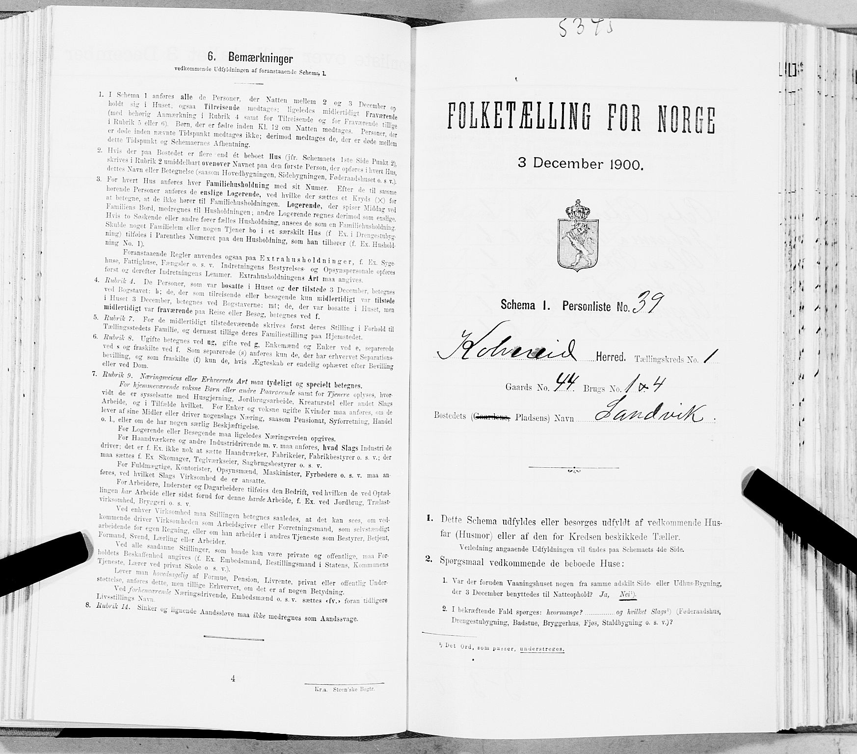 SAT, Folketelling 1900 for 1752 Kolvereid herred, 1900, s. 131