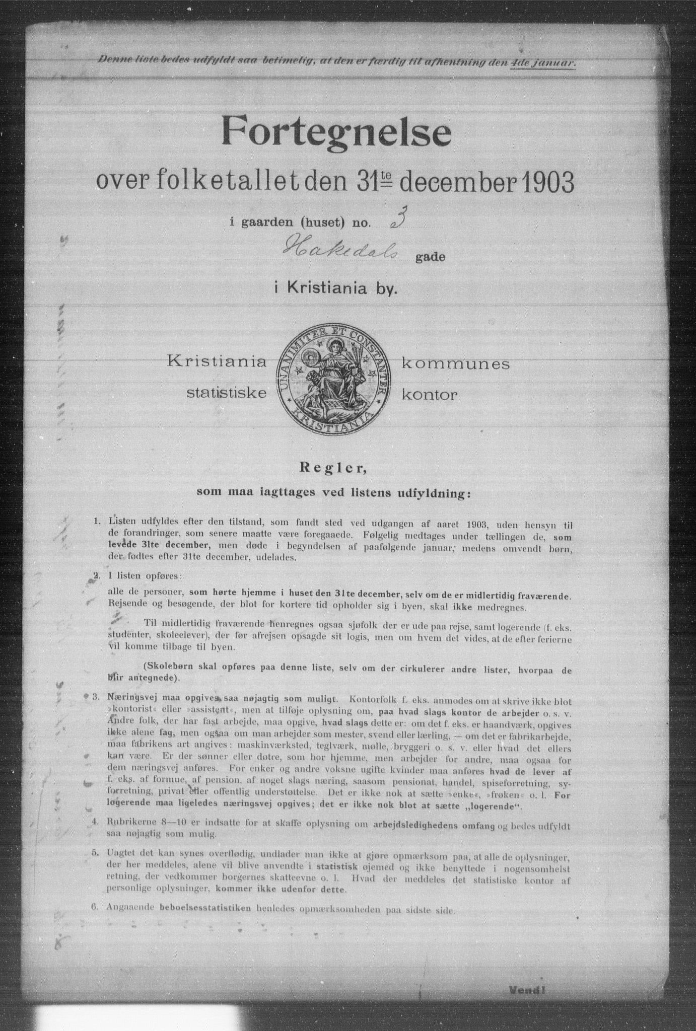 OBA, Kommunal folketelling 31.12.1903 for Kristiania kjøpstad, 1903, s. 6822