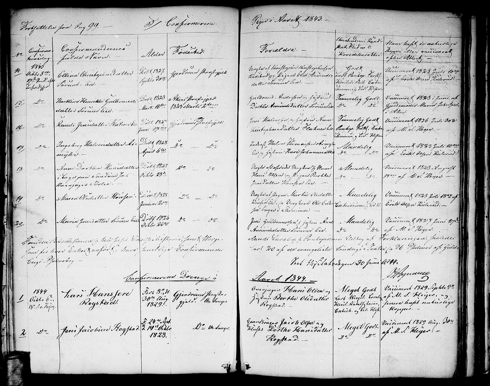 Gjerdrum prestekontor Kirkebøker, AV/SAO-A-10412b/G/Ga/L0002: Klokkerbok nr. I 2, 1836-1850, s. 195