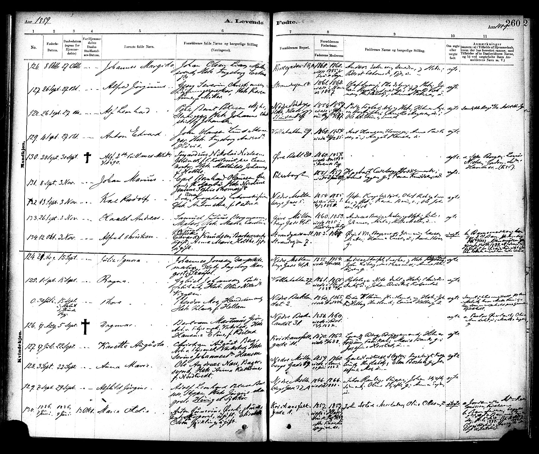 Ministerialprotokoller, klokkerbøker og fødselsregistre - Sør-Trøndelag, SAT/A-1456/604/L0188: Ministerialbok nr. 604A09, 1878-1892, s. 260